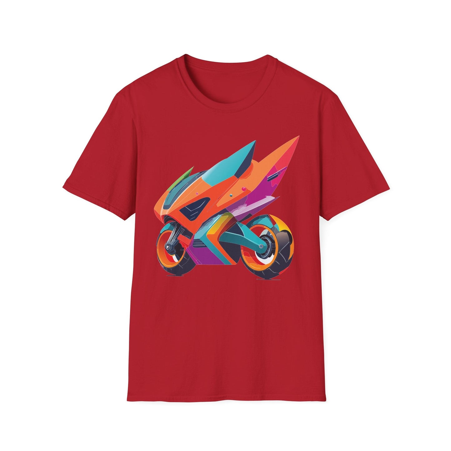 Unisex Bike T Shirt Moto Shirt Motorcycle MTB T Shirt 100 Percent Cotton Softstyle