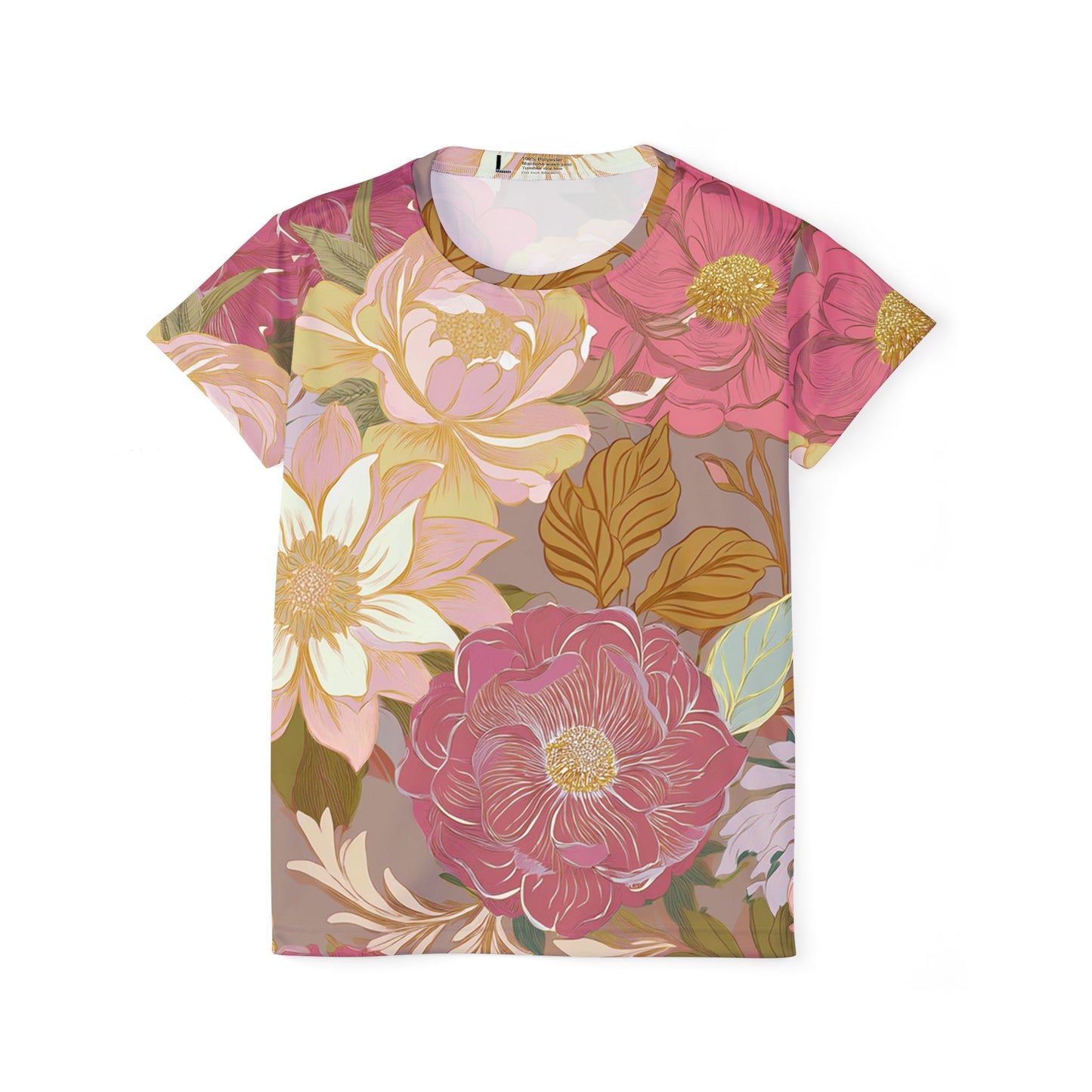 Women Poly T-Shirt with Floral Print