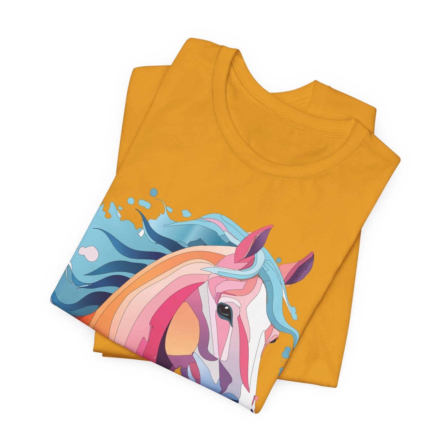 Unisex Animal Tee Shirt With Art Design Wild Animals Short Sleeve Premium Comfort Fit