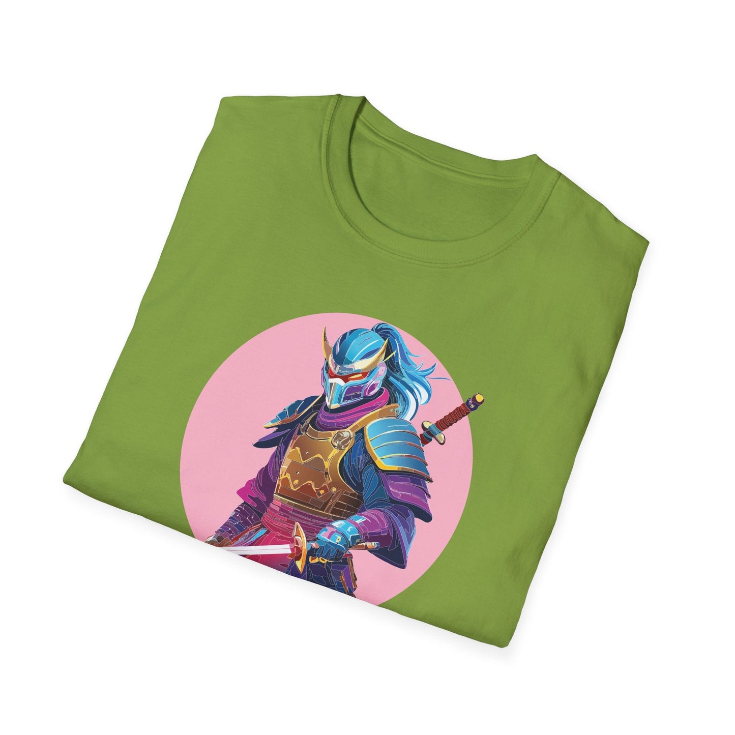 Samurai Themed Unisex Softstyle Tee Shirt Gildan 64000 100 Percent Ring Spun Cotton