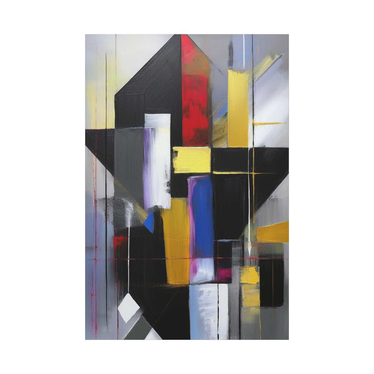 Abstract Geometric Painting Print Canvas 20x24,20x30,24x30 24x32,24x36,30x40 32x48,36x48,40x60 Pine-Wood Inner Frame ABS-36