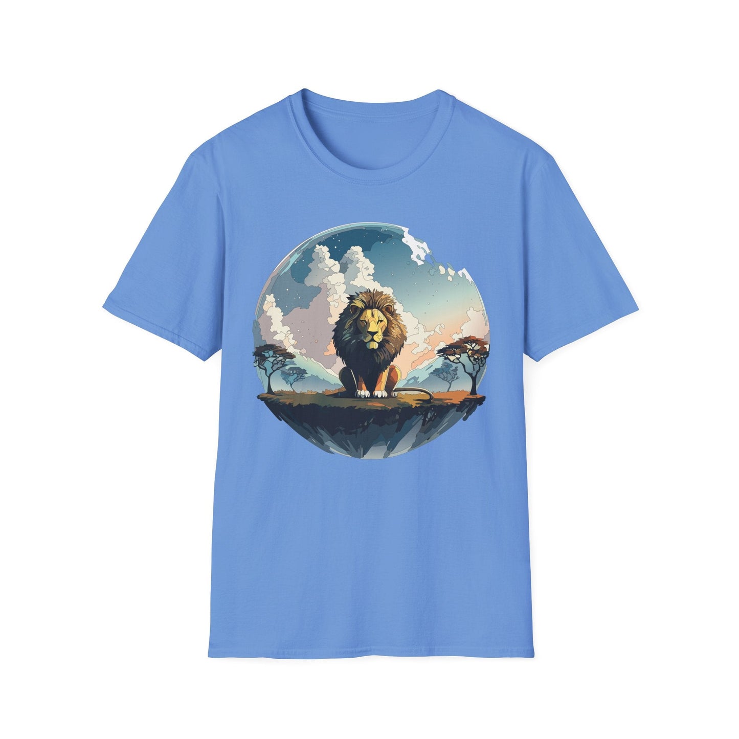 Lion Shirt Unisex Animal Tee Gildan Softstyle 64000 One Hundred Percent Cotton