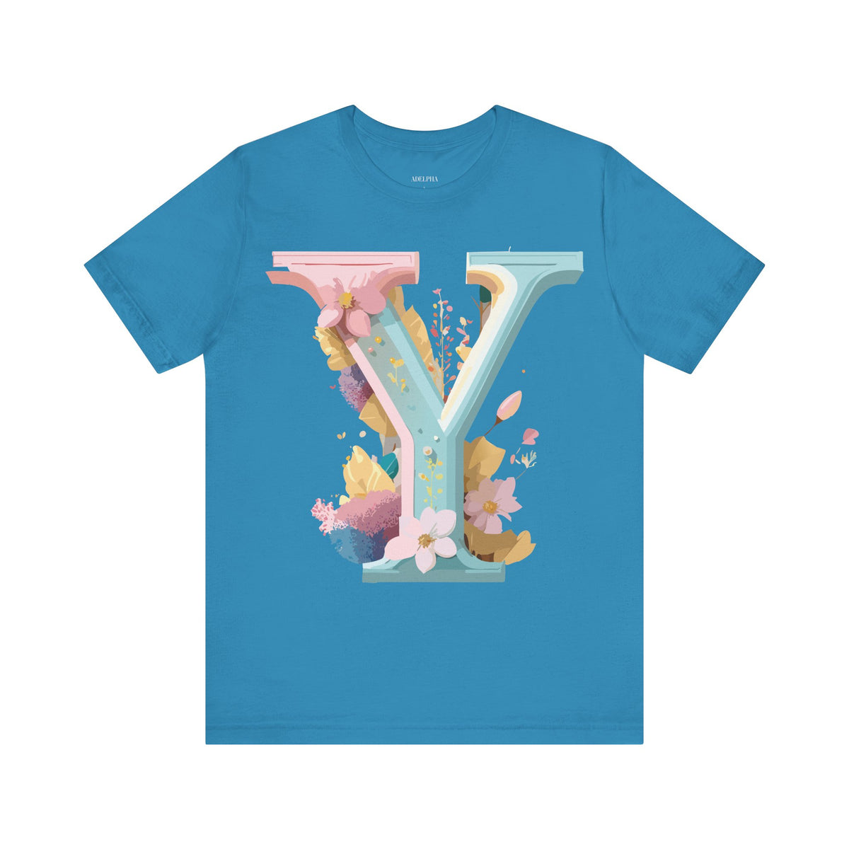 Letter Y Graphic Unisex Cotton Bella+Canvas Tee with Art Letter Design