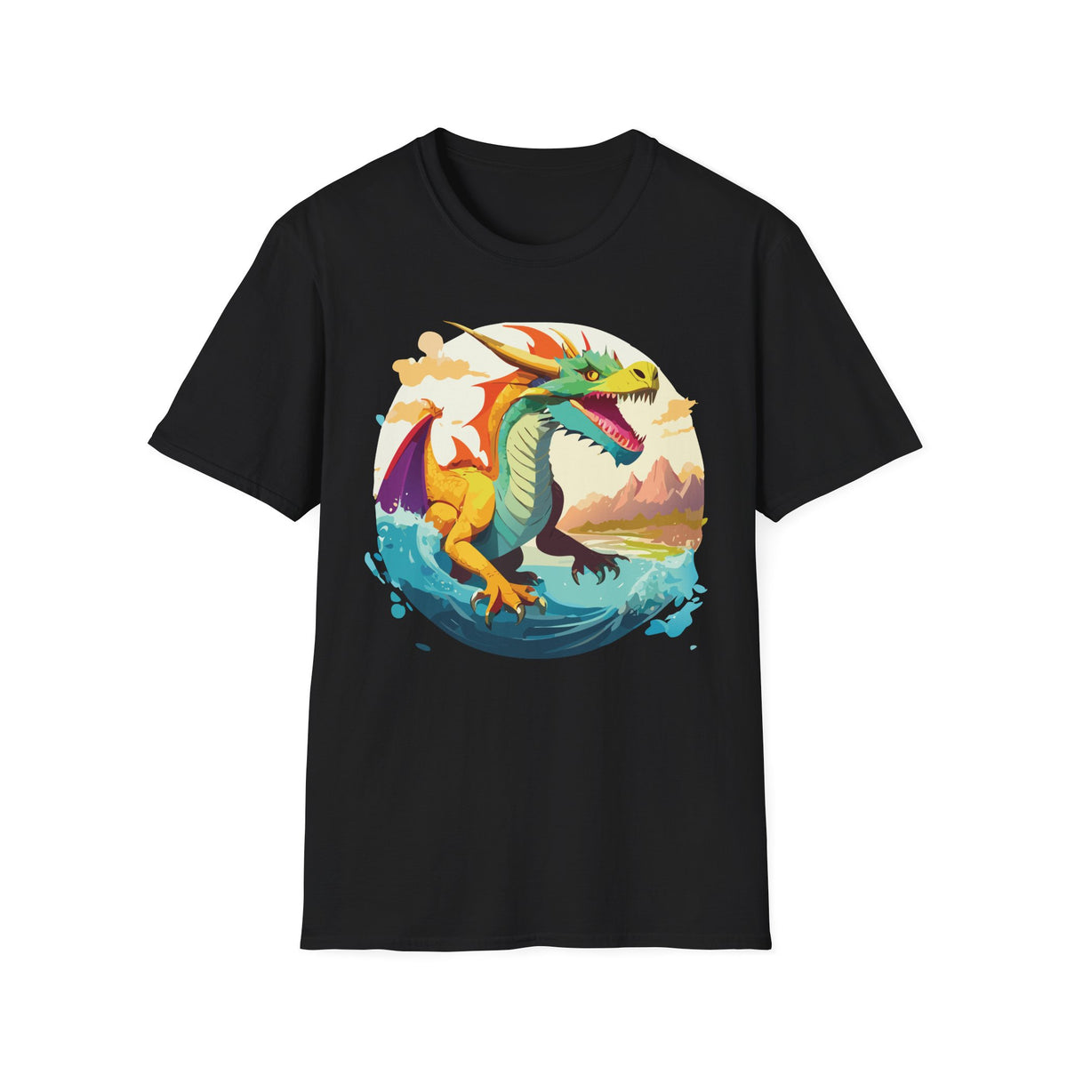 Dragon Graphic Tee Gildan Unisex 100 Cotton Tee Shirt with Animals m13