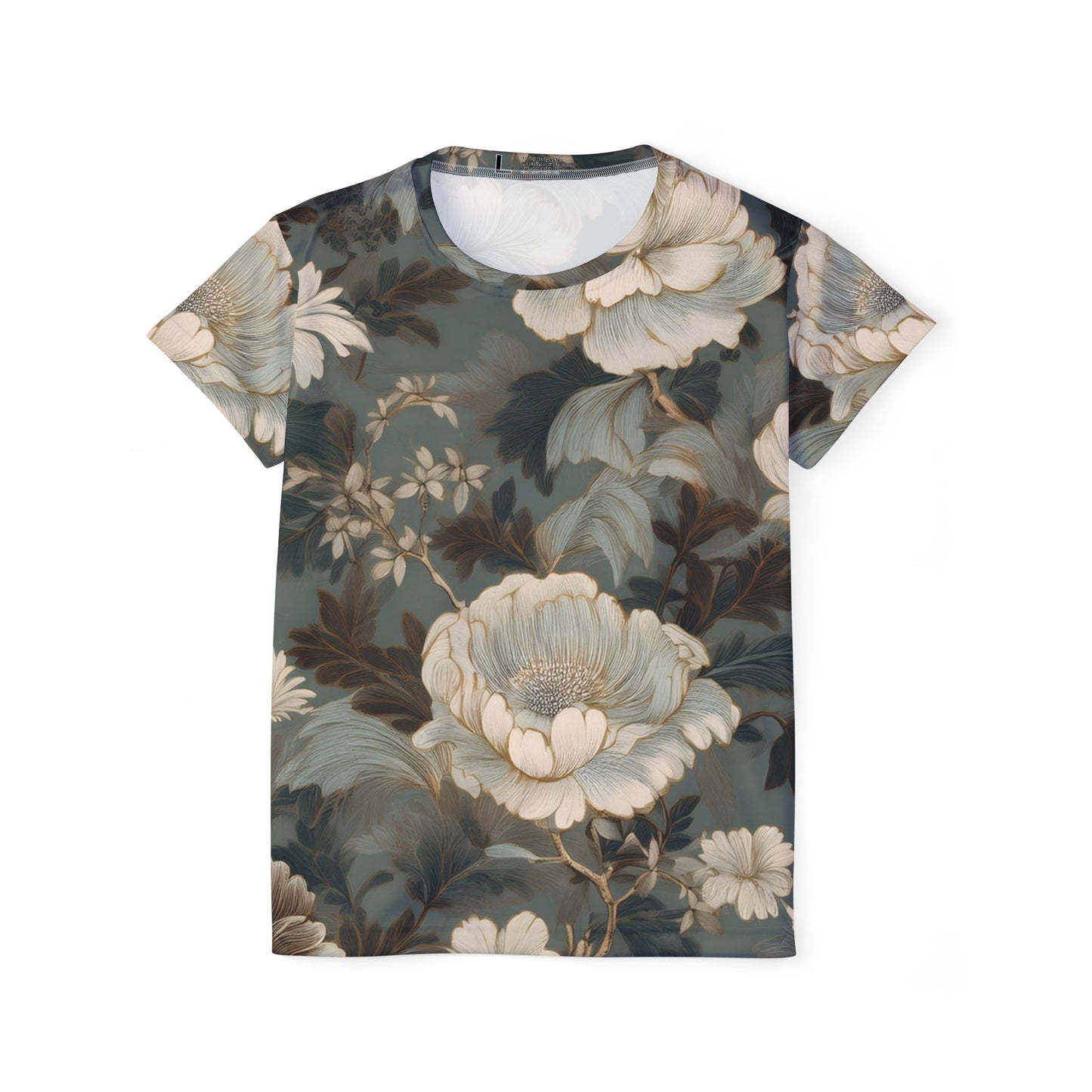 Women Poly T-Shirt with Floral Print