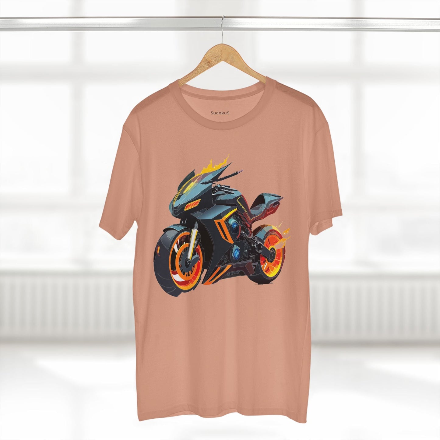 Moto Bike Graphic Unisex 100 Cotton Staple Tee 23