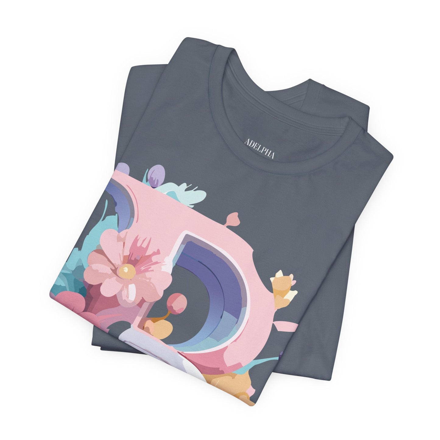 Letter B Shirt Graphic Tee Unisex Vintage Inspired Artwork Adelpha Art Design Short Sleeve