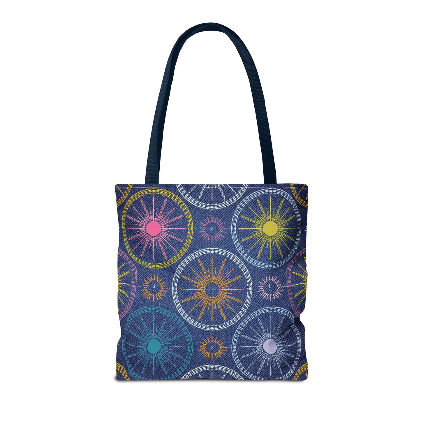 Denim Fabric Imitation Print Unisex Canvas Bag Poly Spun 3 Sizes Tote Bag 183-4