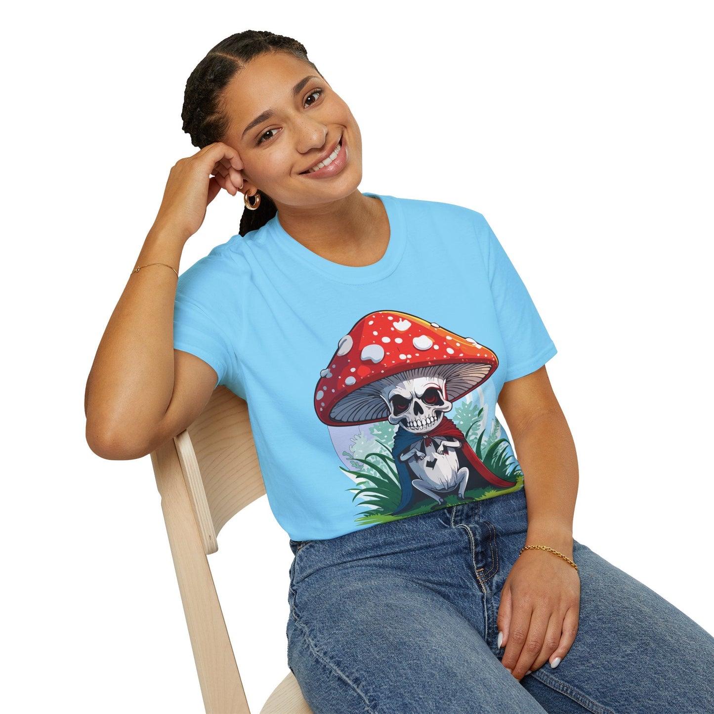 Mashroom Tee Shirt Unisex Gildan Softstyle Short Sleeve Cotton Tee With Funny Mashroom Graphic