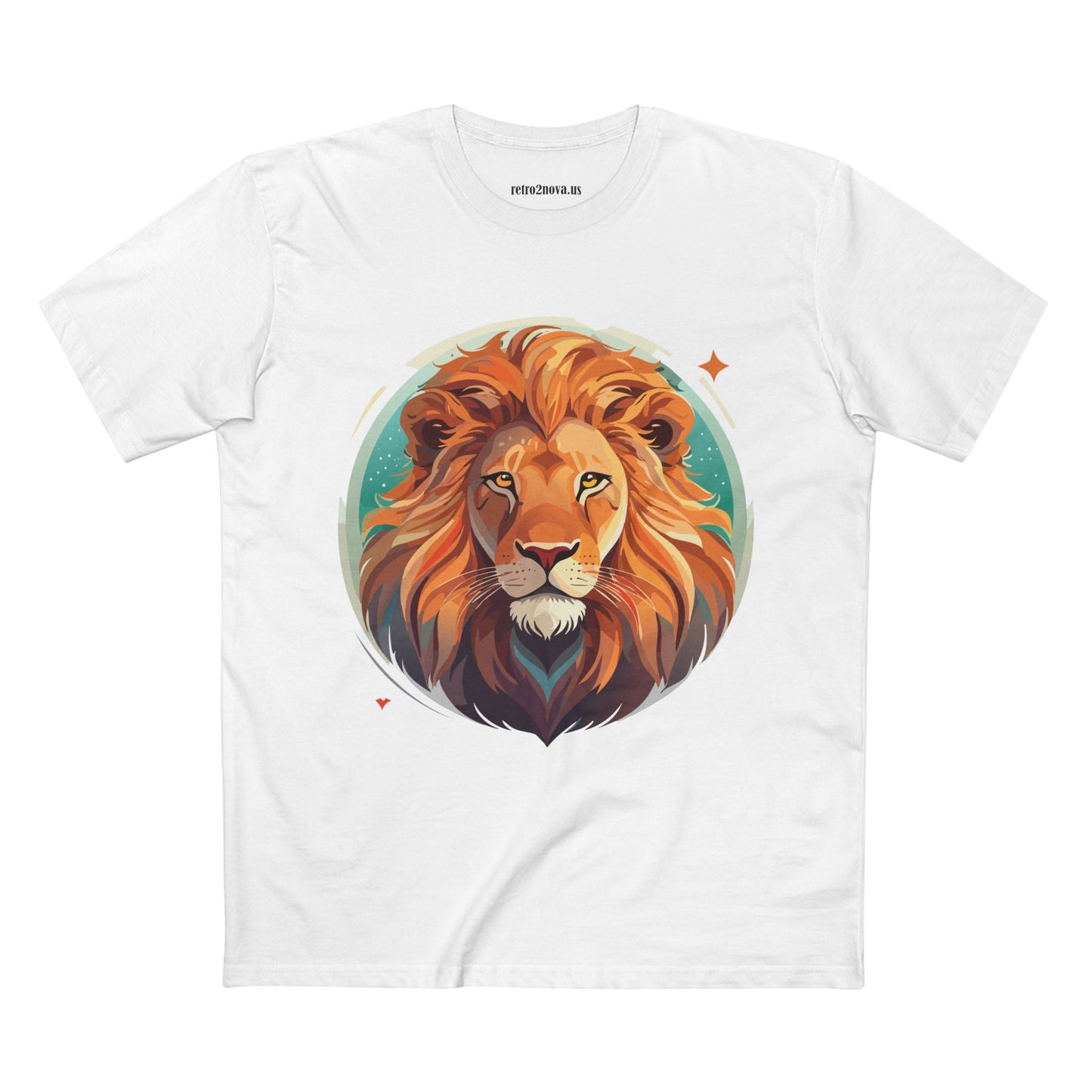 Unisex Lion Shirt With Original Art Design Premium Cotton Tee By Retro2Nova For Soft Breathable Everyday Comfort