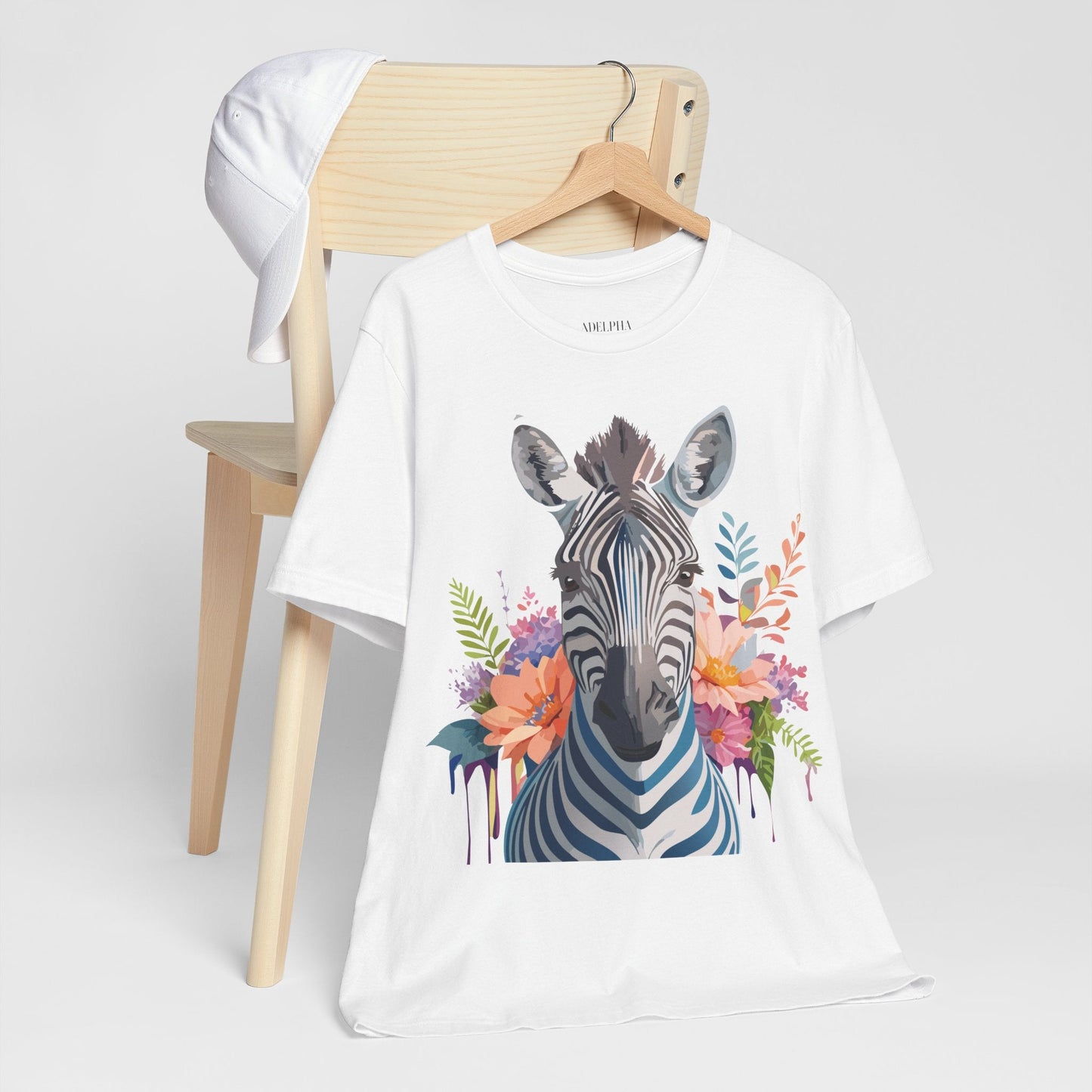 Zebra Graphic Unisex 100 Cotton Vintage Animal Art T-Shirt 1