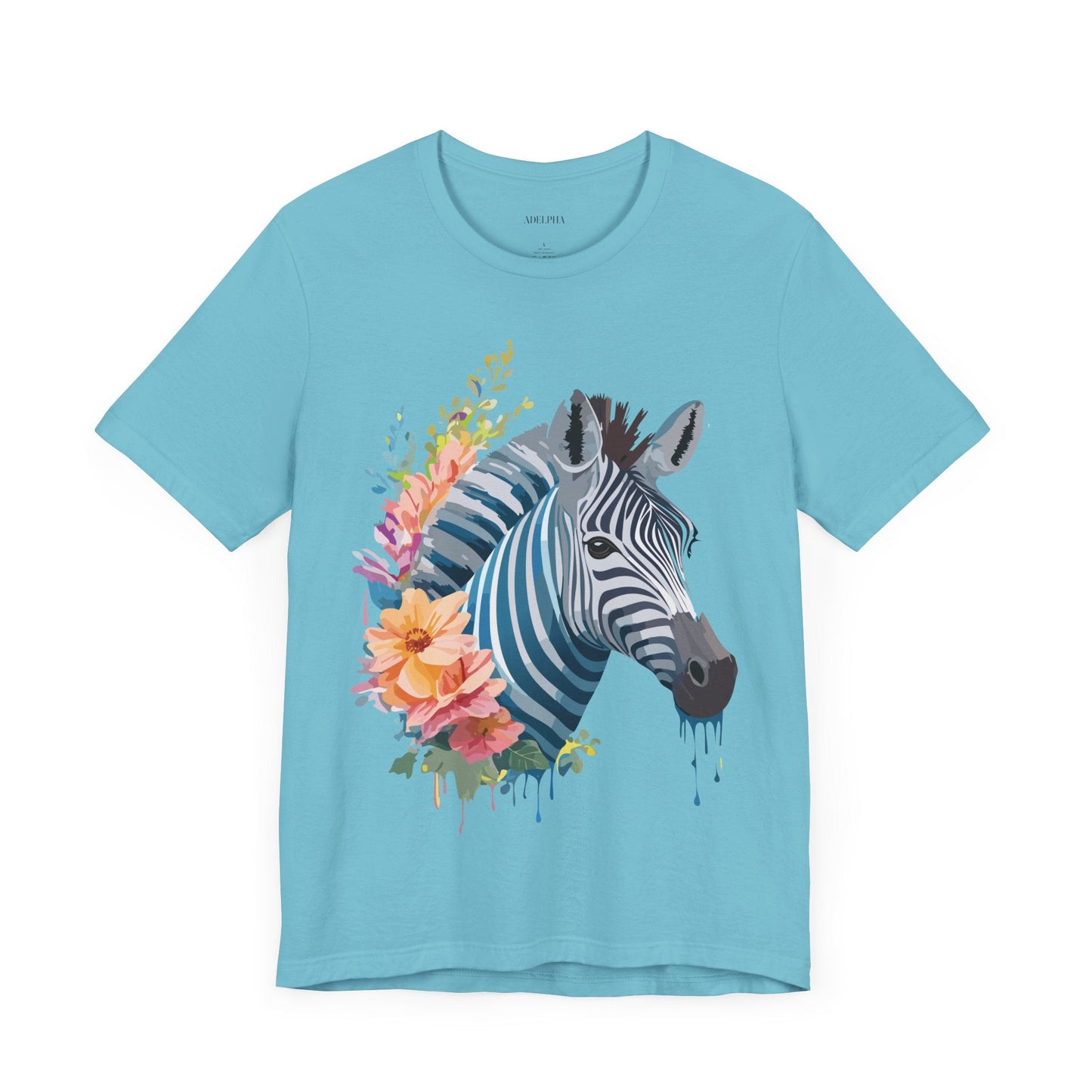 Zebra Graphic Unisex 100 Cotton Vintage Animal Art T-Shirt 2