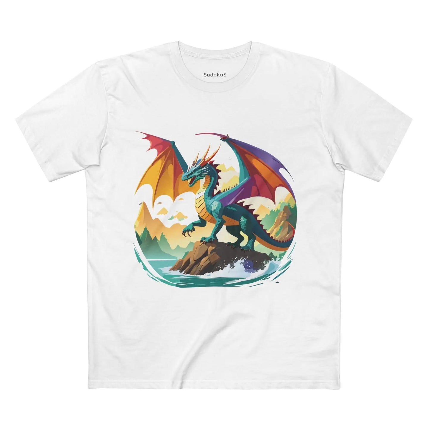 Dragon Graphic Unisex 100 Cotton Staple Tee 25