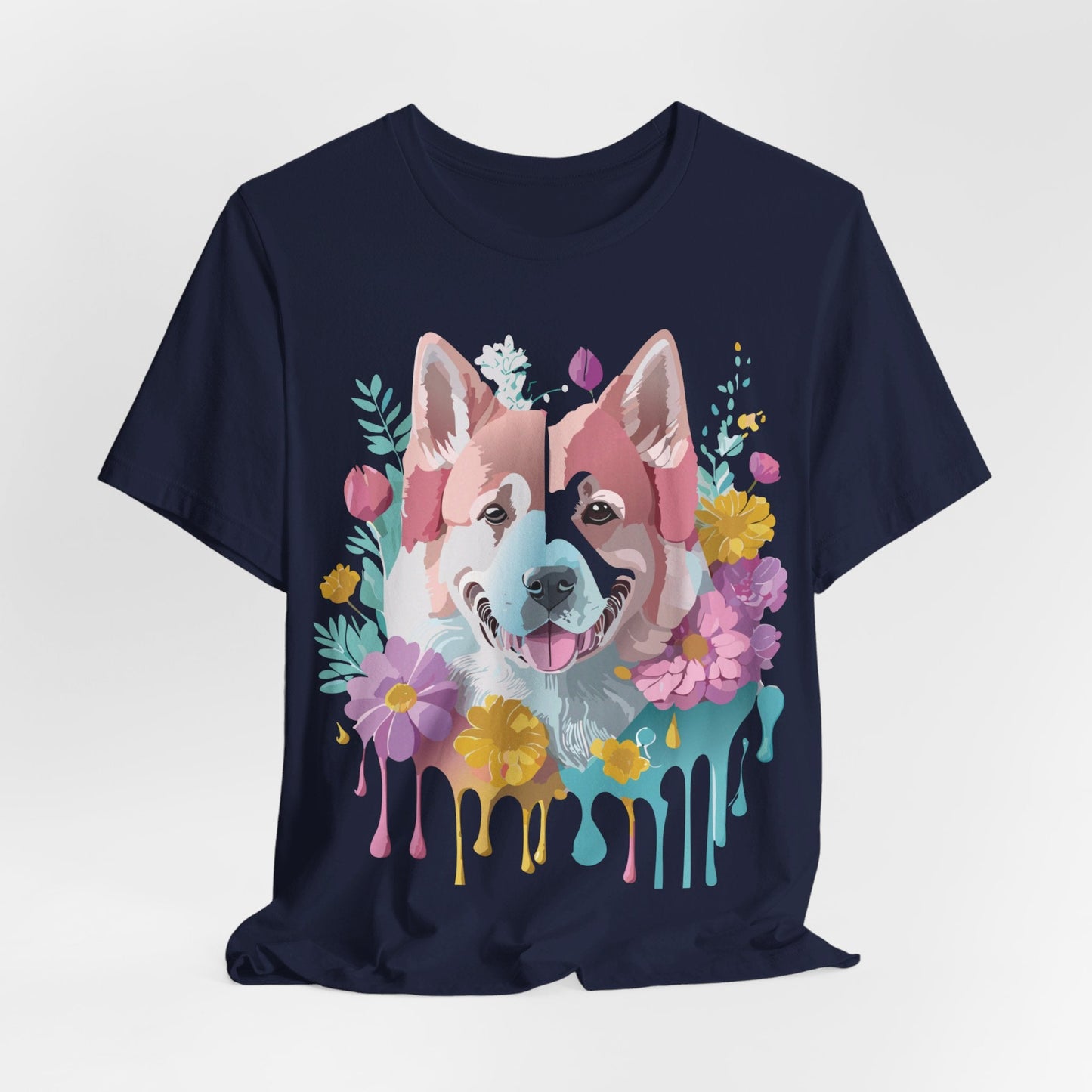 Dog Shirt Graphic Tee Unisex Short Sleeve Adelpha Art Design Vintage Inspired Artwork Edition