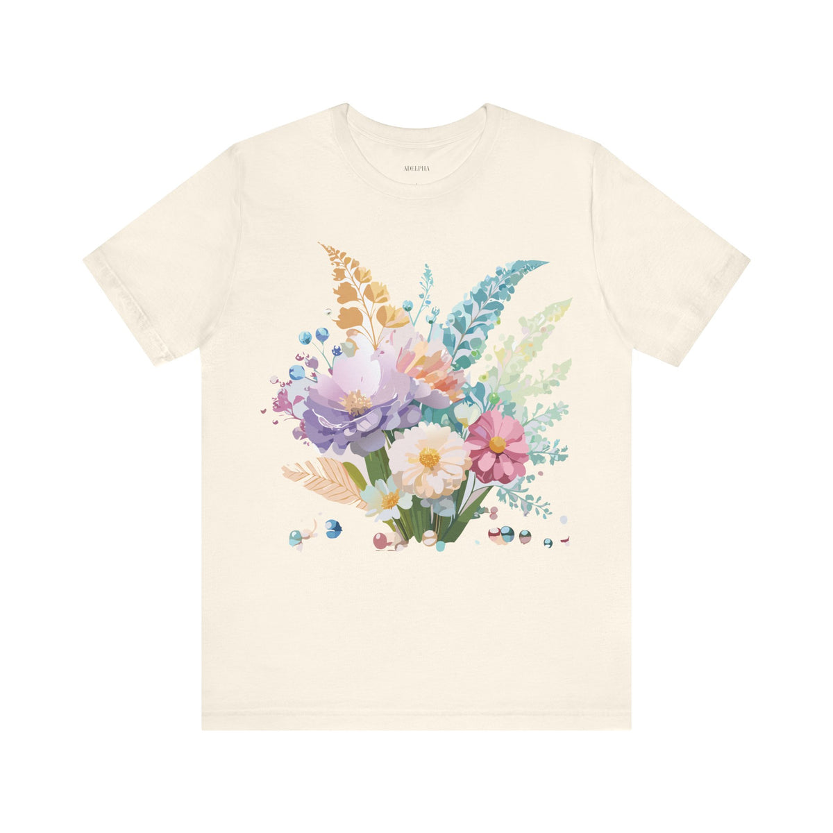 Floral Graphic Tee Shirt - Bella+Canvas Unisex 100 Cotton 16
