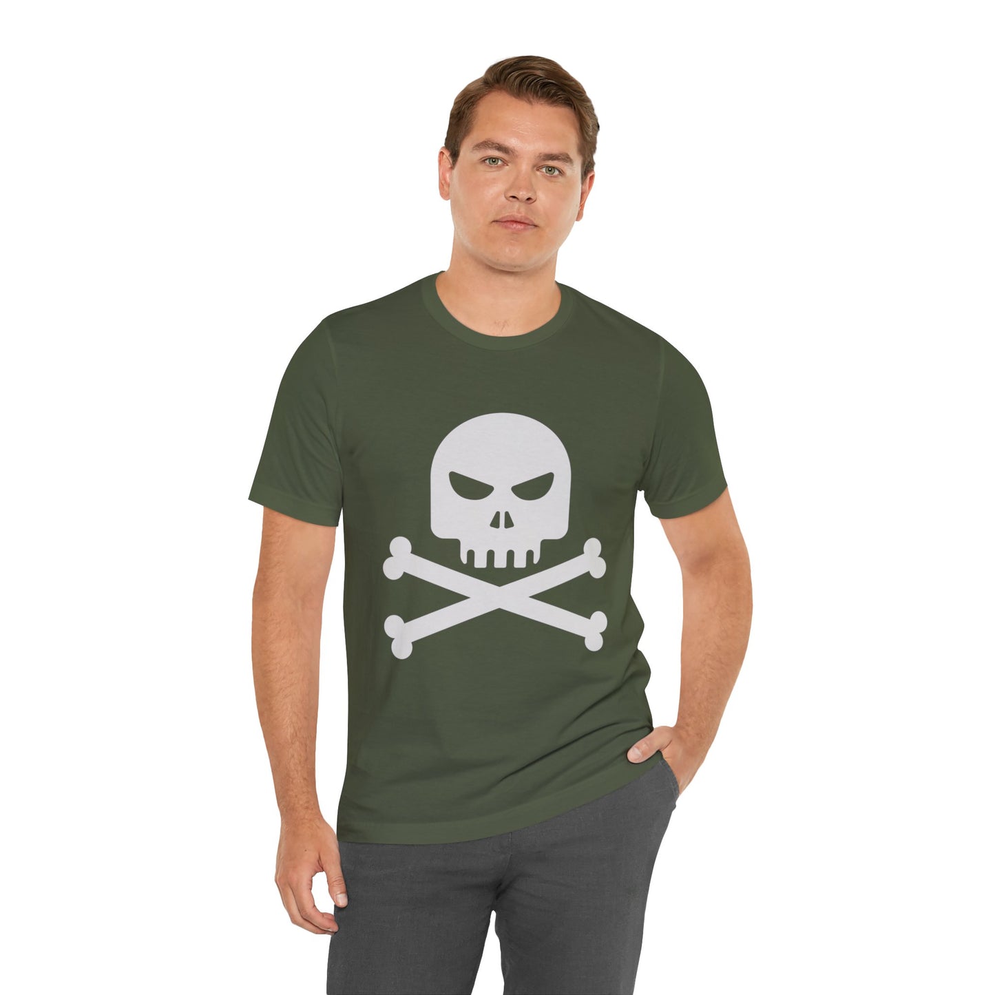 Unisex Cotton Tee Shirt with Skull