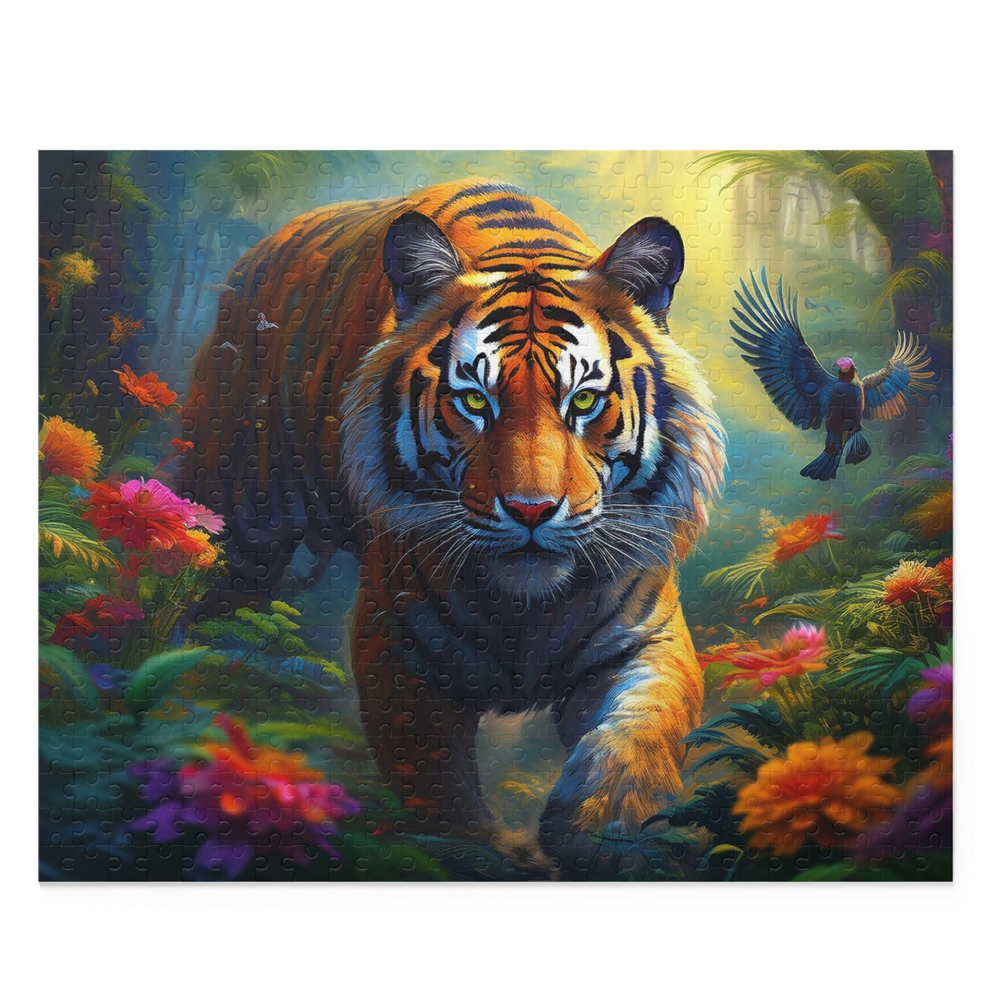 Tiger Puzzle 500-Chipboard Pieces in Box | Kids Puzzles Size: 16" x 20",  Ages 9+ and Family pn64