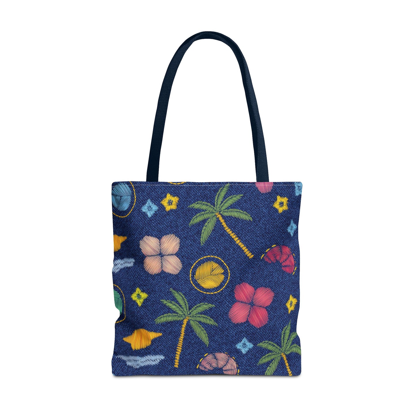 Denim Fabric Imitation Print Unisex Canvas Bag Poly Spun 3 Sizes Tote Bag 182-7