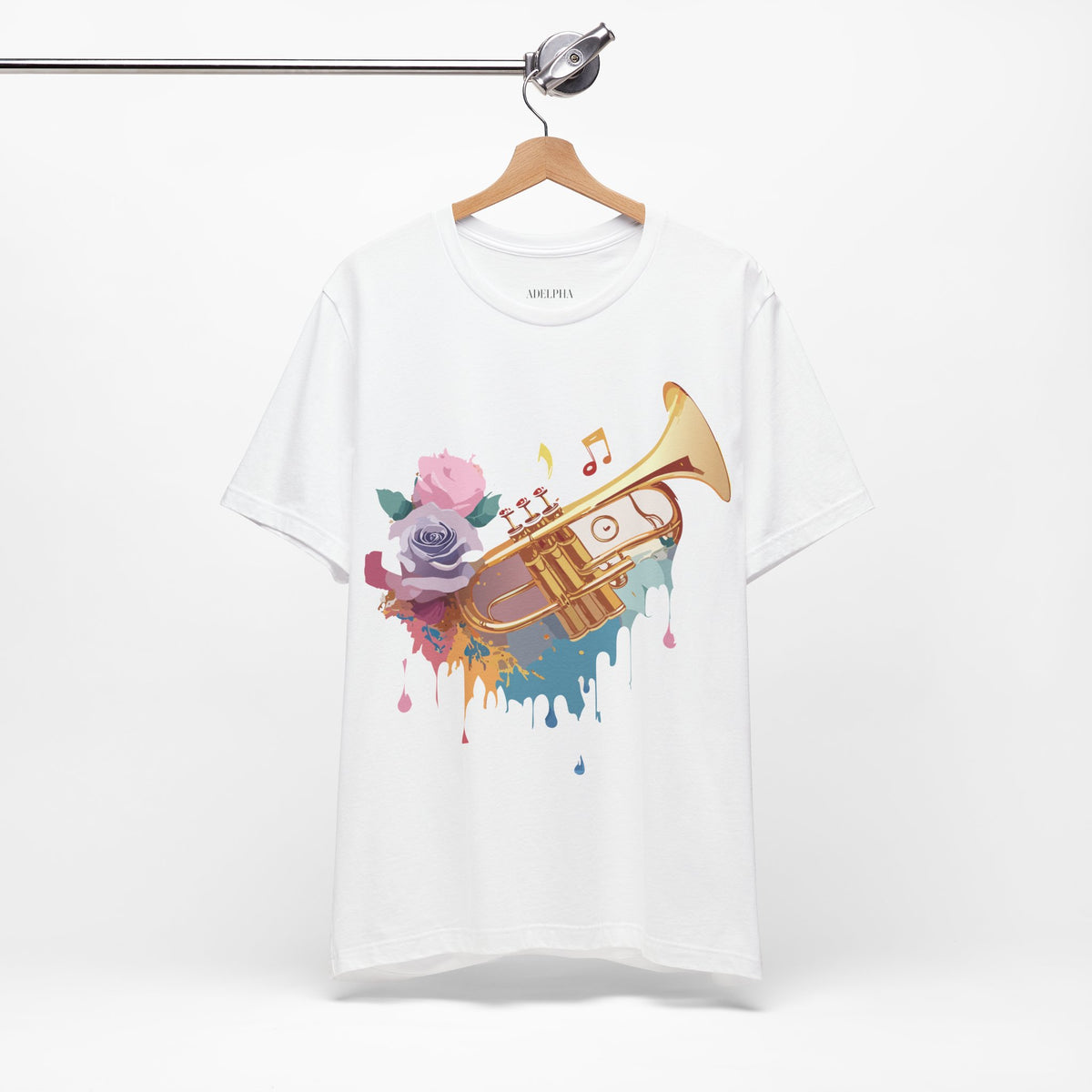 Music Graphic Unisex Cotton Bella+Canvas Tee with Art Design m164