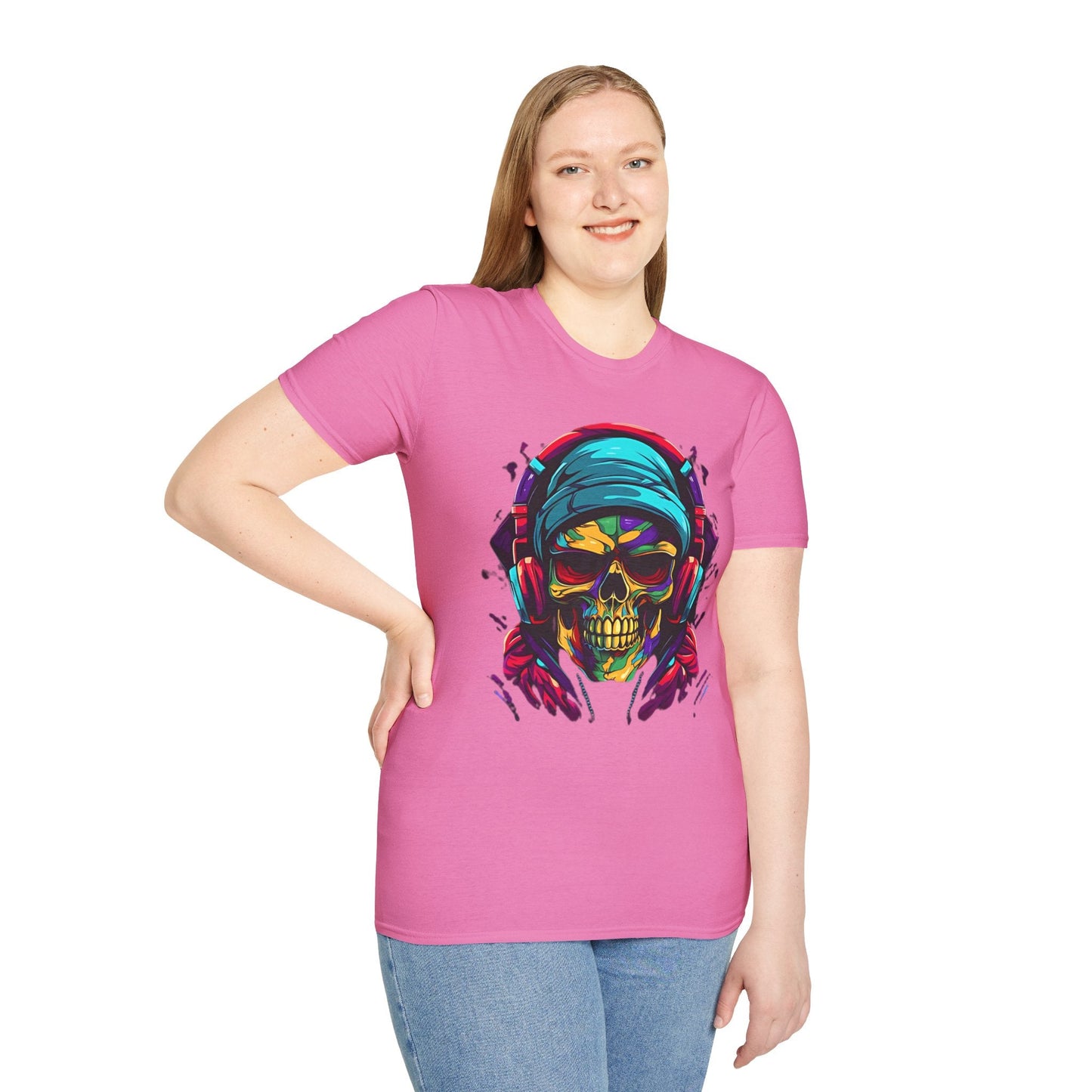 Skull T Shirt Unisex Skeleton Design Gildan Softstyle Cotton Tee for Men Women Durable