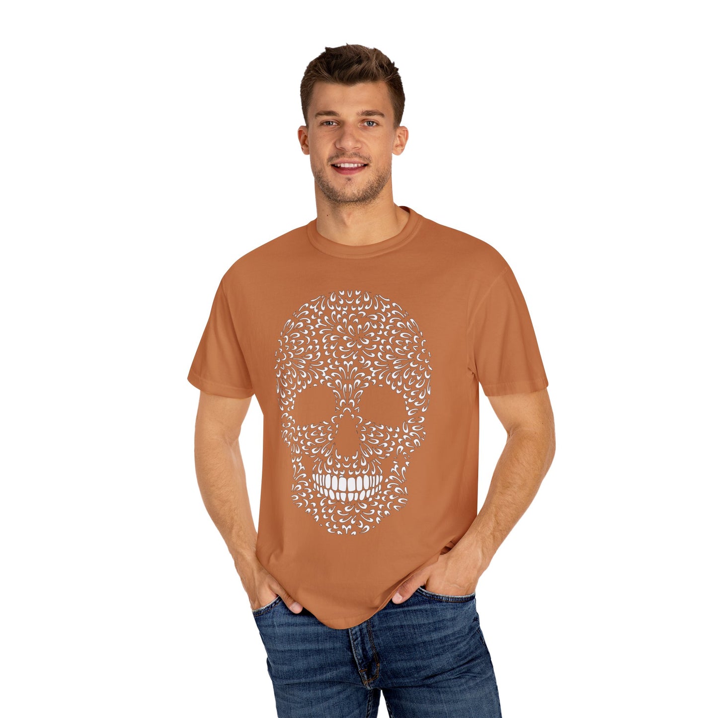 Unisex Cotton Tee Shirt with Skull