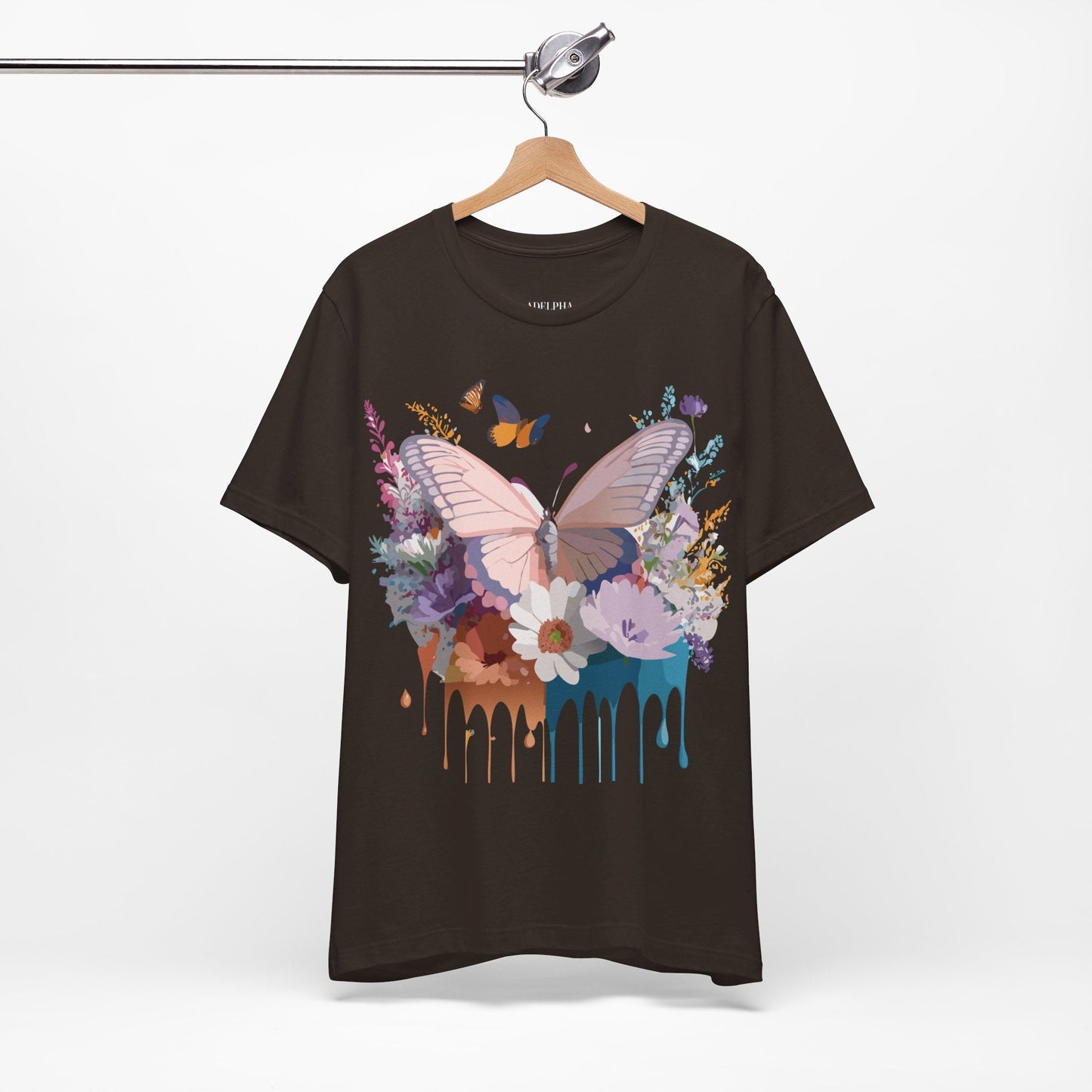 Butterfly Graphic Tee Unisex Vintage Art Design Adelpha Short Sleeve
