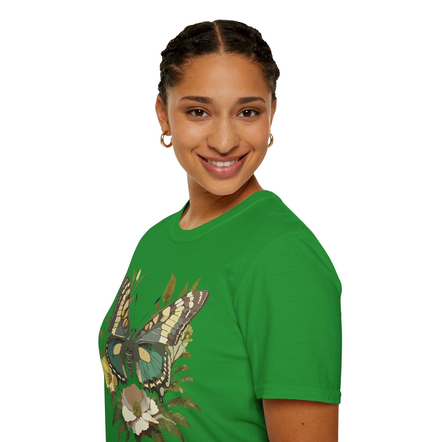 Butterfly Shirt Unisex Monarch Butterfly Tee Gildan Softstyle 64000 100 Percent Ring Spun Cotton