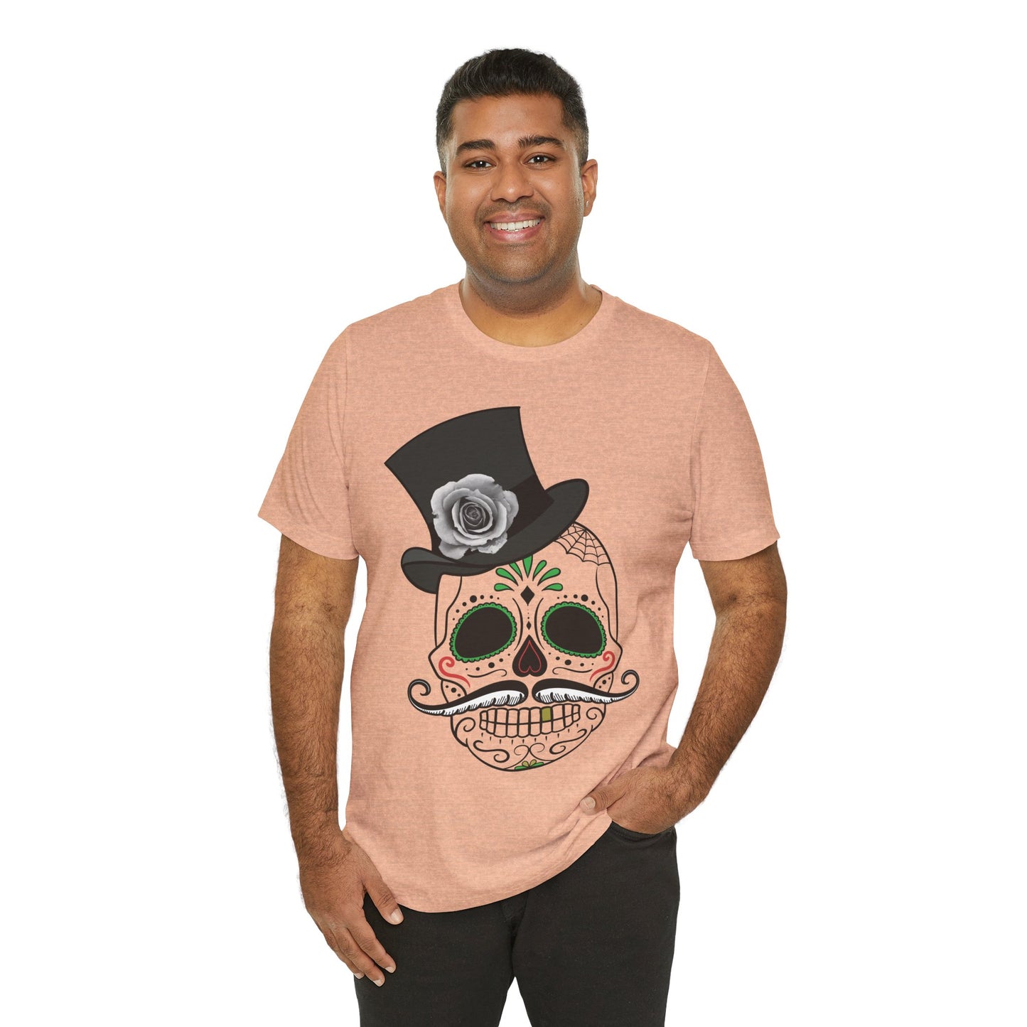 Unisex Cotton Tee Shirt with Skull