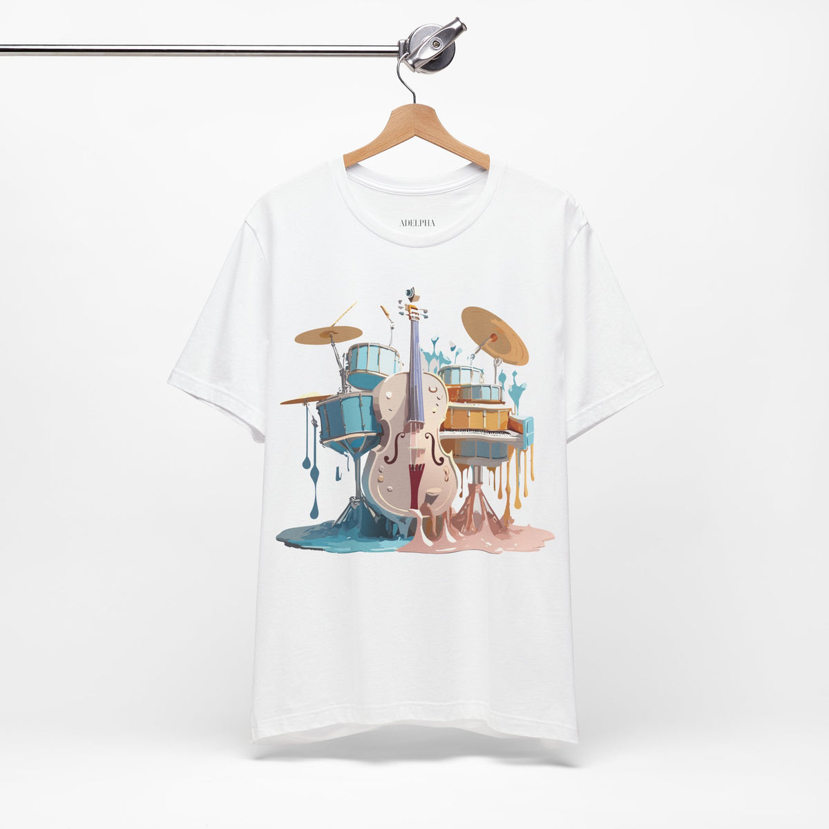 Music Graphic Unisex Cotton Bella+Canvas Tee with Art Design m162