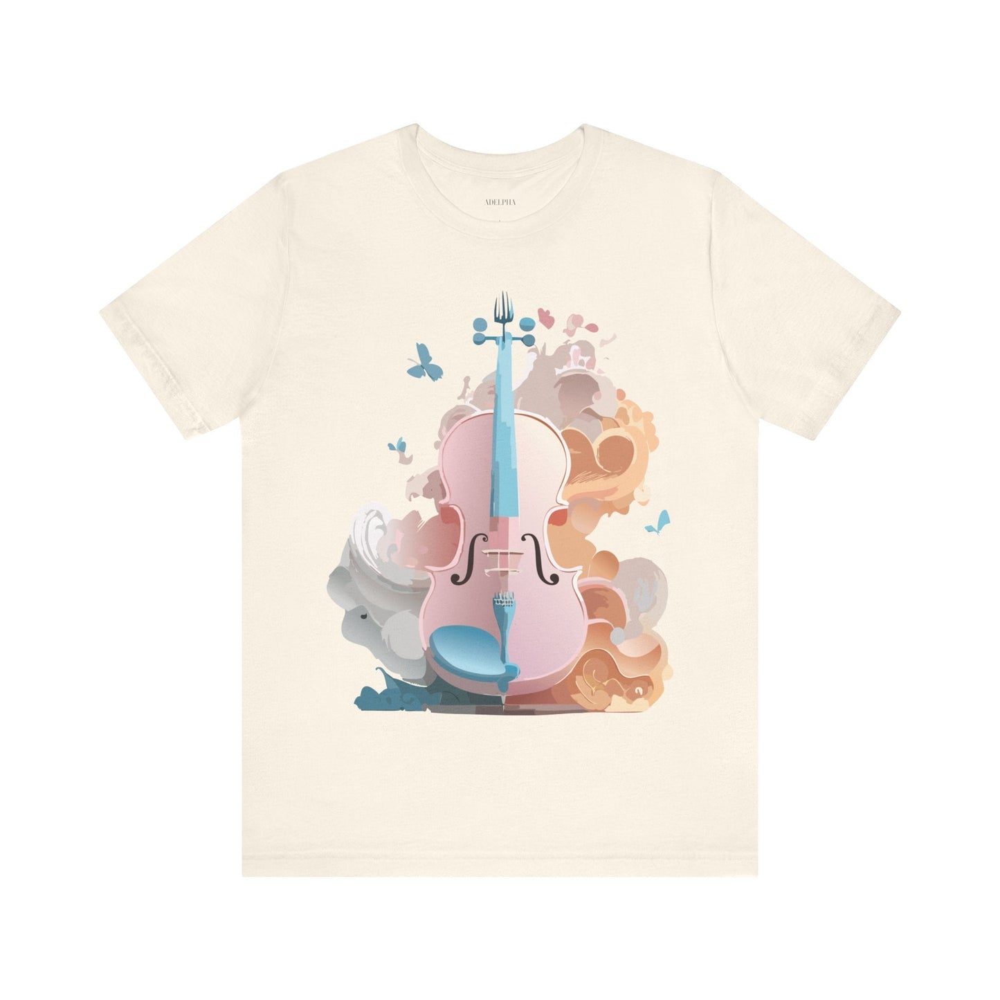 Music Graphic Unisex 100 Cotton Vintage Art with Musical Elements Tee 7