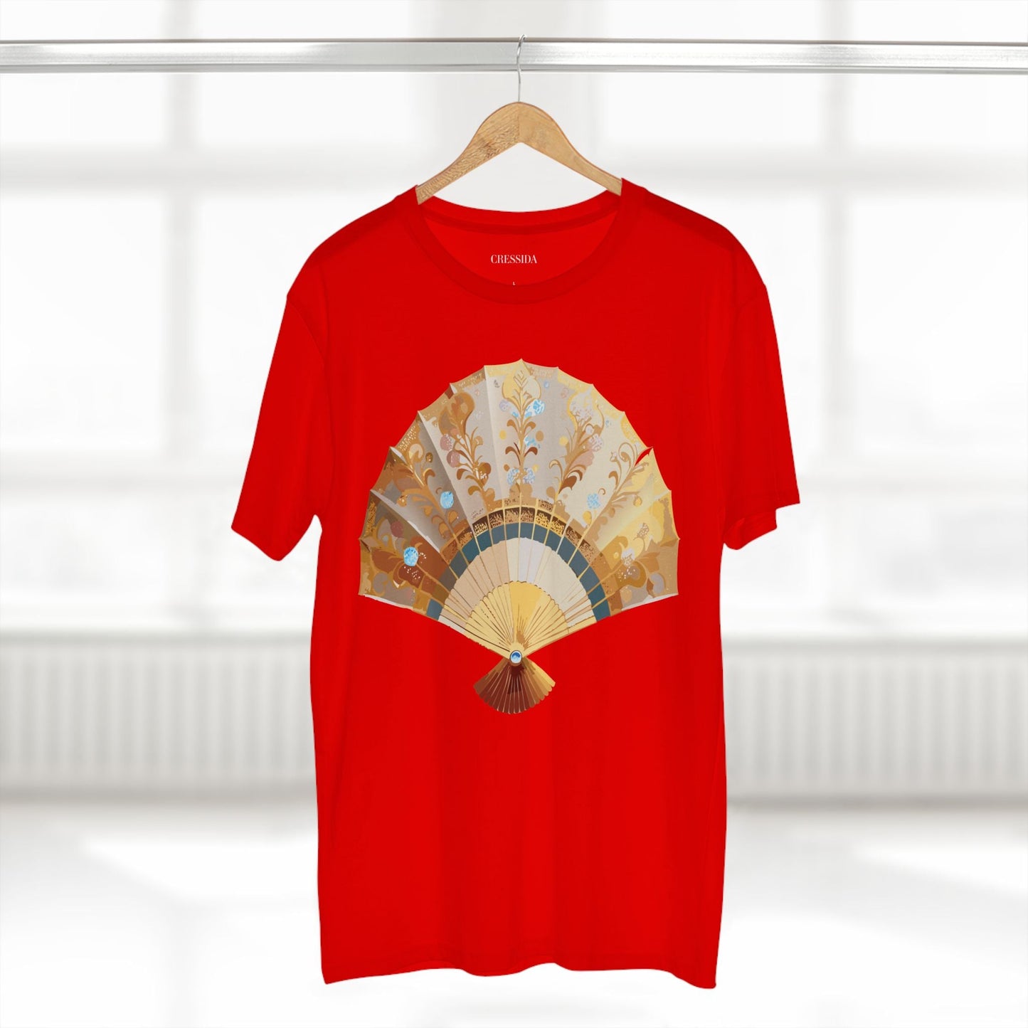 Antique Fan Graphic Design T-Shirt Unisex 100 Cotton Floral Carnival Artwork Tee 21