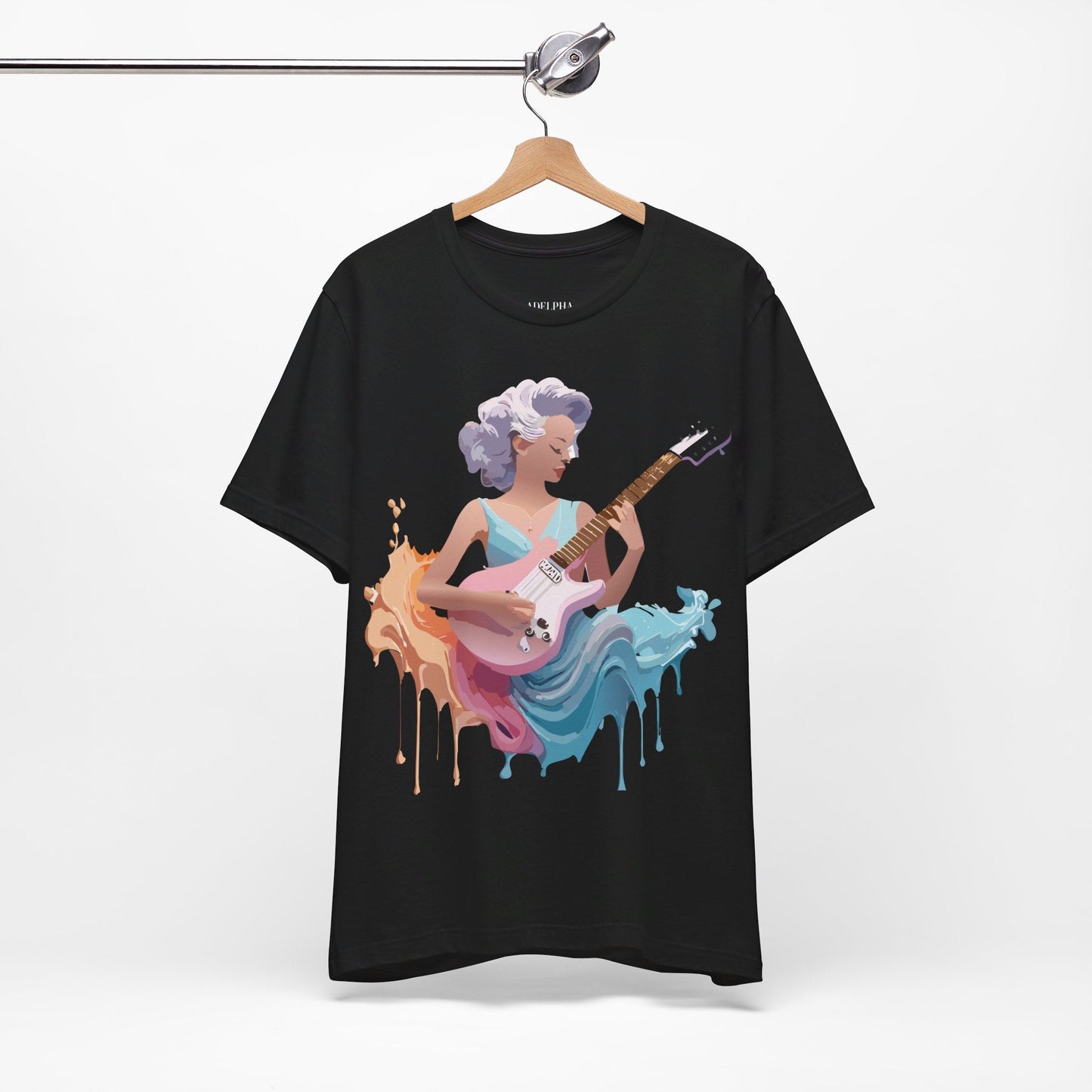 Music Graphic Unisex 100 Cotton Vintage Art with Musical Elements Tee 35