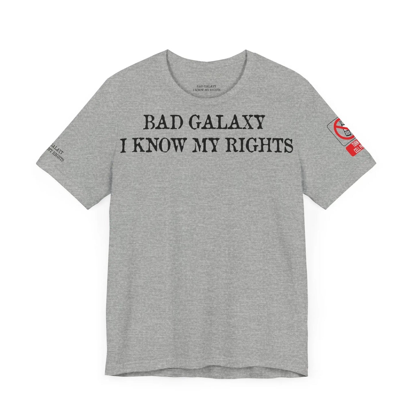 Red Stamp Tee Shirt Made In USA With 100 Percent Cotton Eco Inks From Bad Galaxy Official