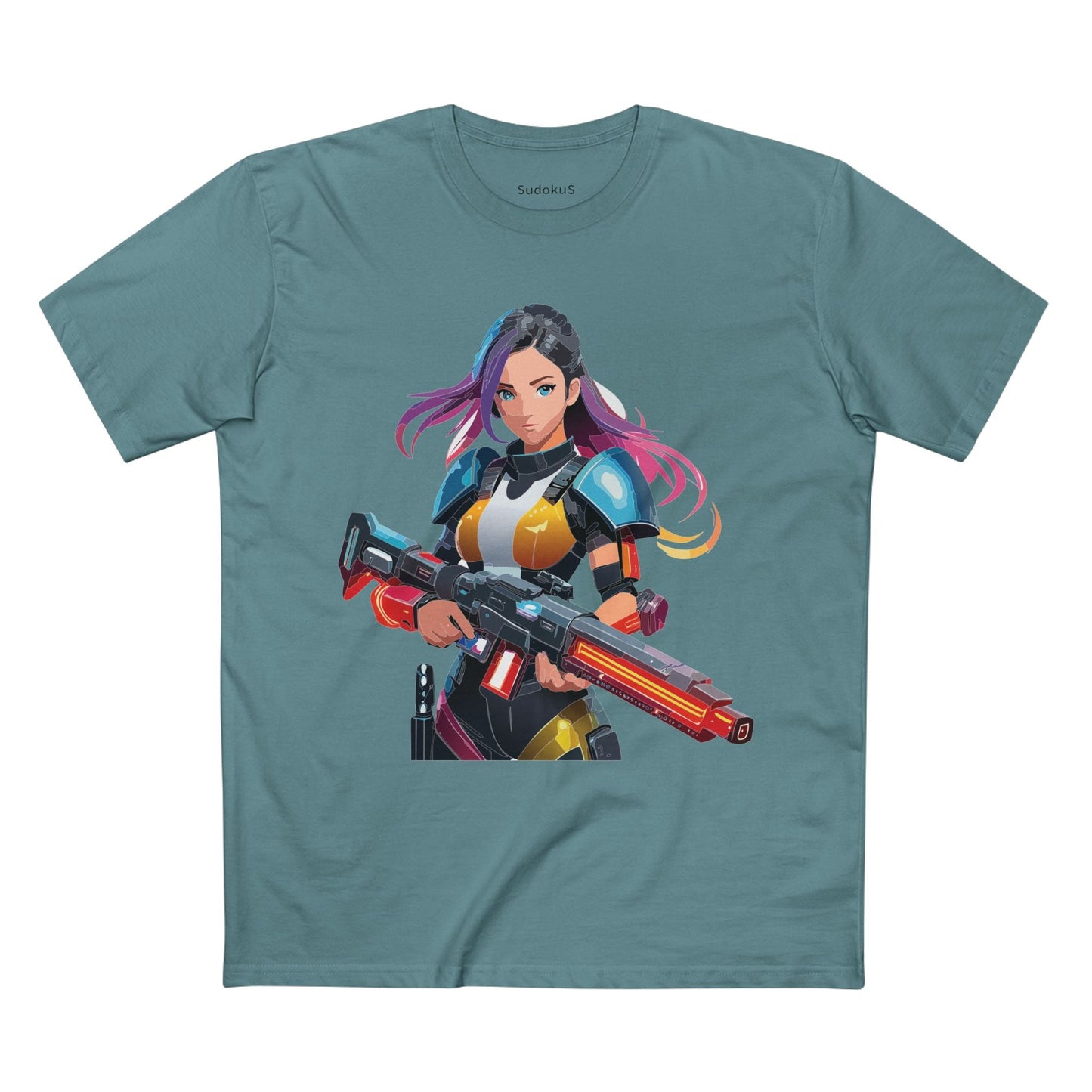 Army-woman Graphic Unisex 100 Cotton Staple Tee 19