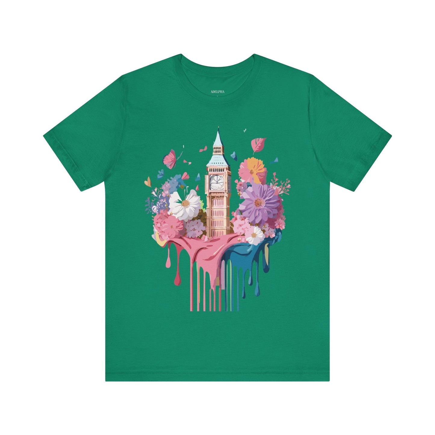 Adelpha London Tourist Shirt Unisex Graphic Tee Vintage Inspired Art Jersey Short Sleeve