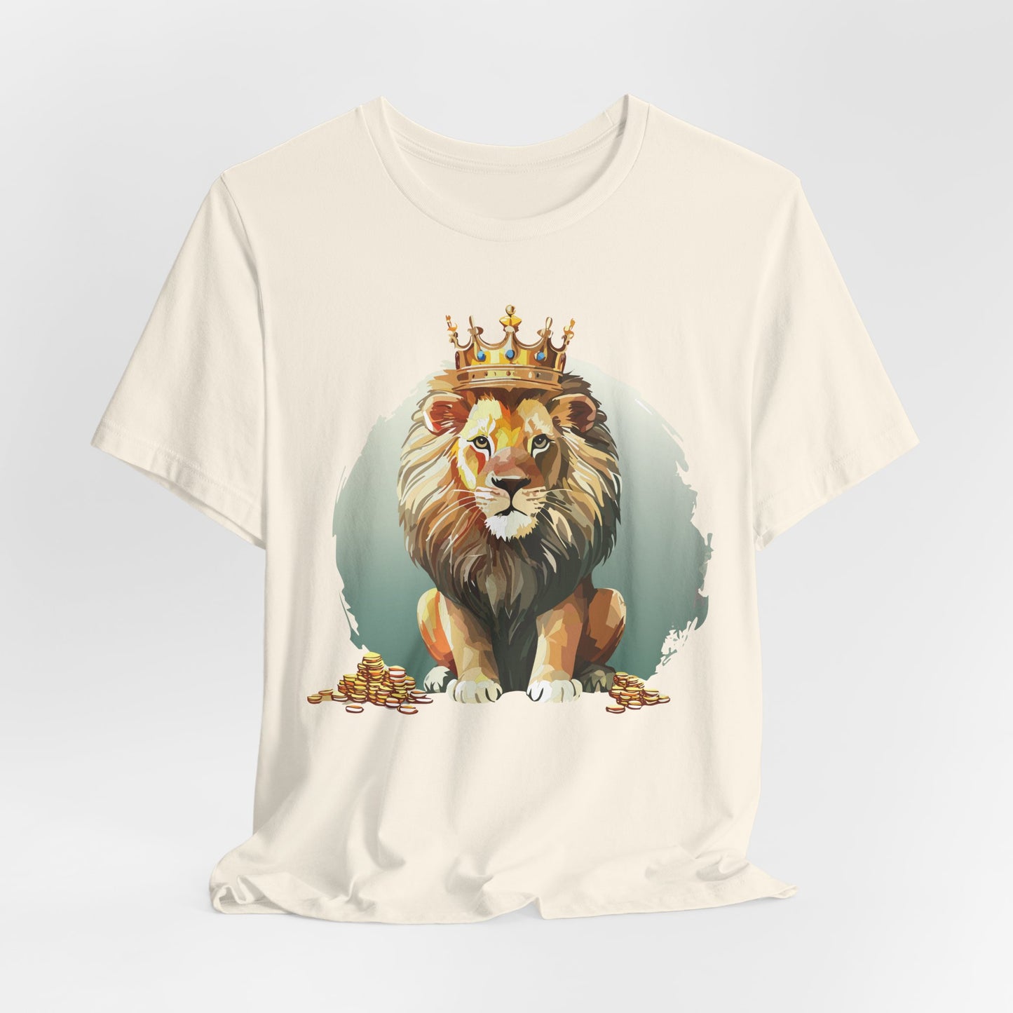 Regal Lion Short Sleeve Tee, Animal Shirt, Lion Tee, Unisex Top, Birthday Gift, Shirt with Animal design