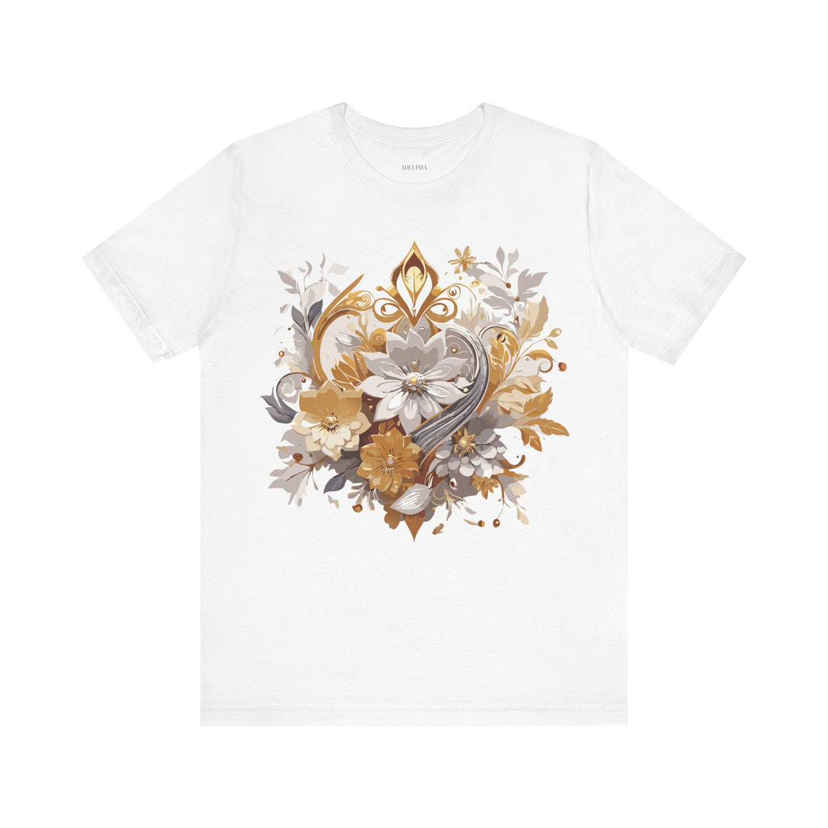 Jewelry Graphic Unisex Cotton Bella+Canvas Tee with Gemstones Art Design m29