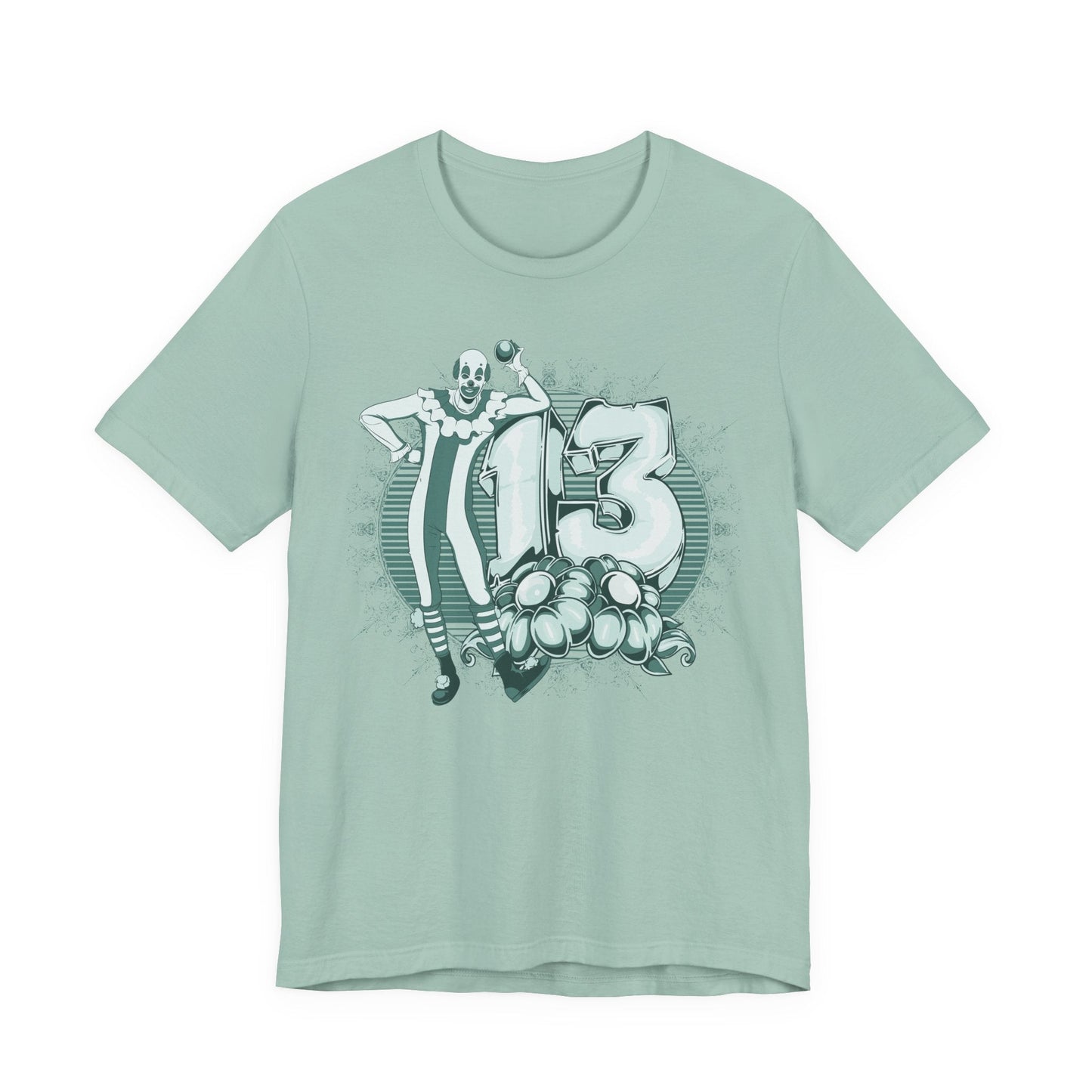Vintage Clown Graphic Illustration Unisex Cotton T-Shirt Art-39