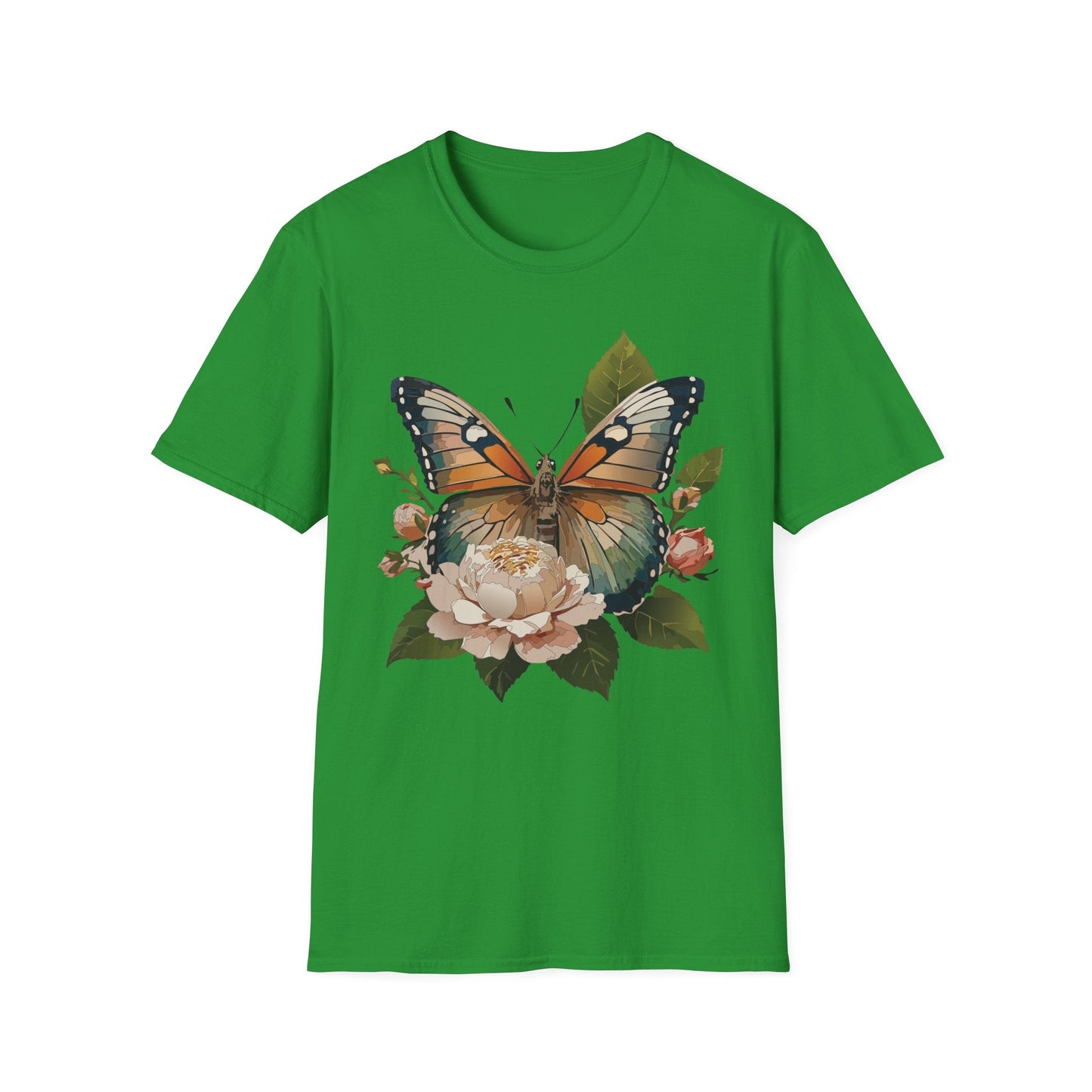 Monarch Butterfly Shirt Unisex Softstyle Cotton Tee Short Sleeve Gildan 64000 Everyday Wear