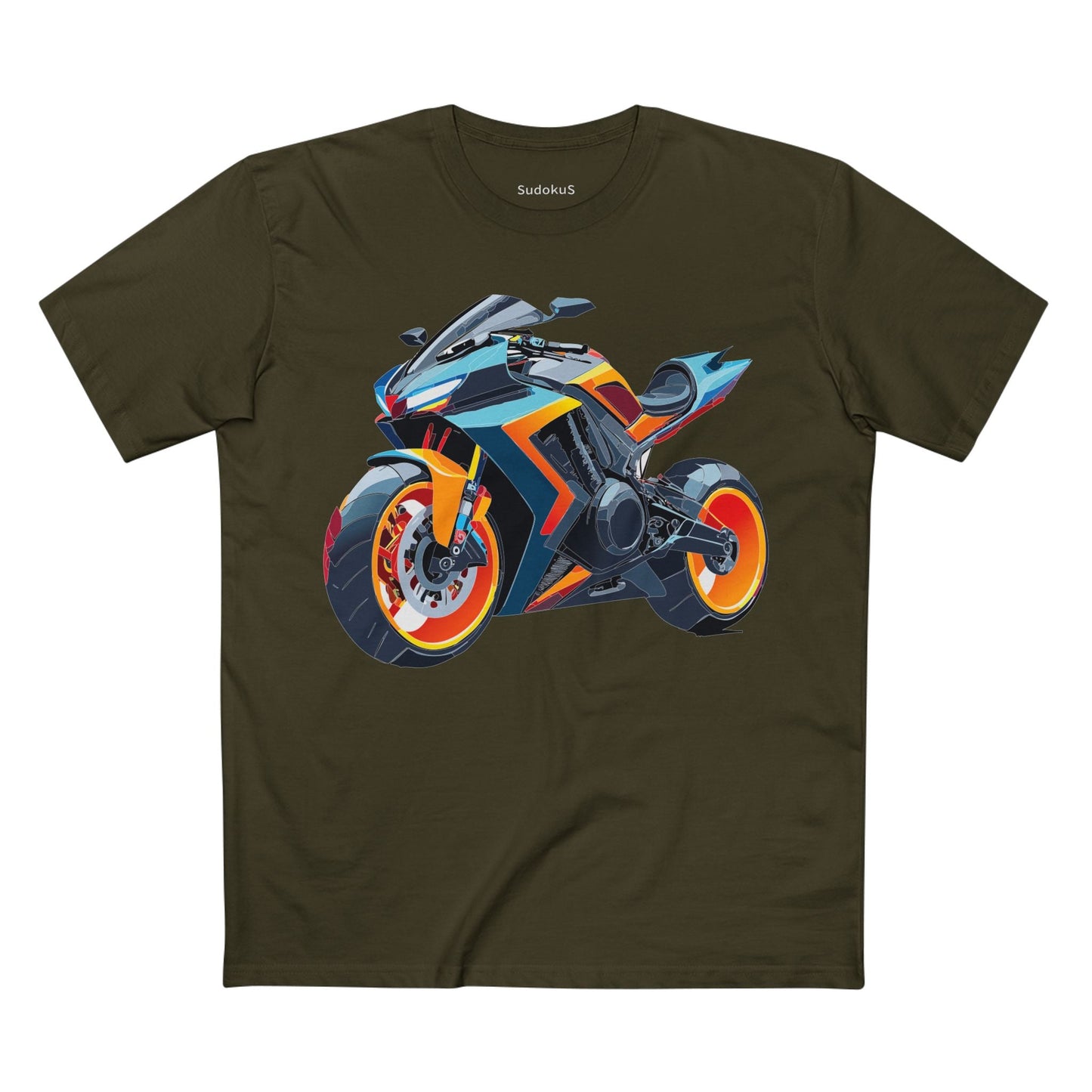 Moto Bike Graphic Unisex 100 Cotton Staple Tee 26