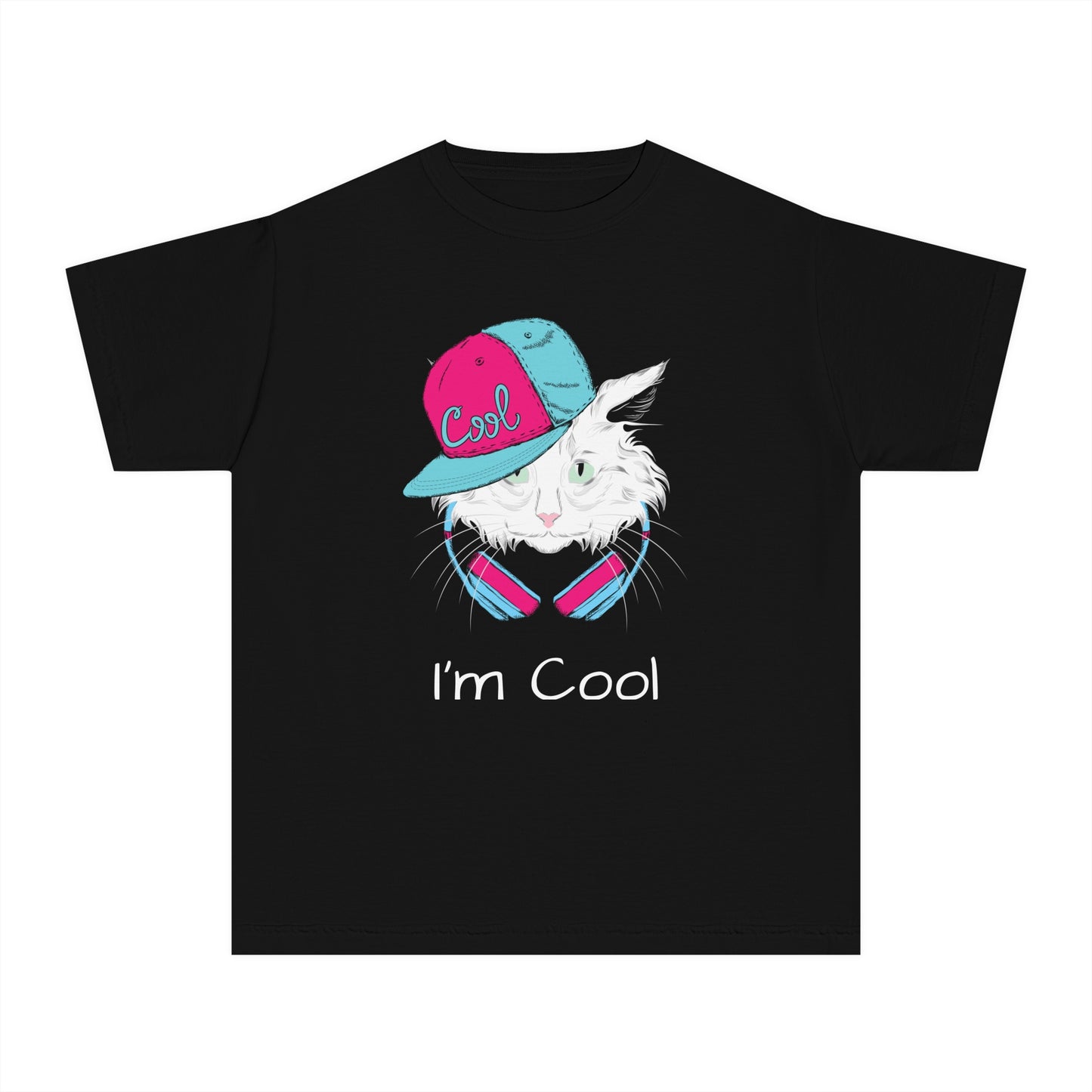 Youth Tee Shirt with Cool Cat