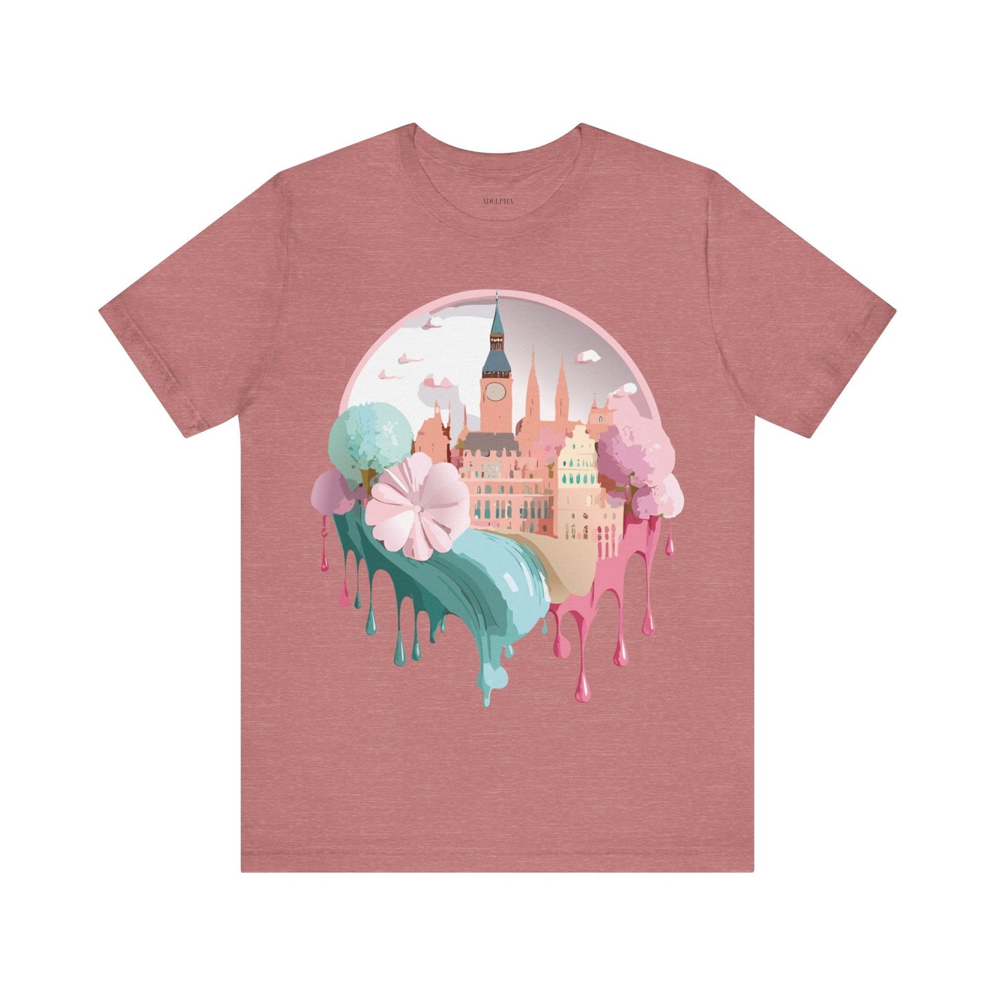 Prague Tourist Shirt Unisex Graphic Tee Featuring Vintage Inspired Art By Adelpha
