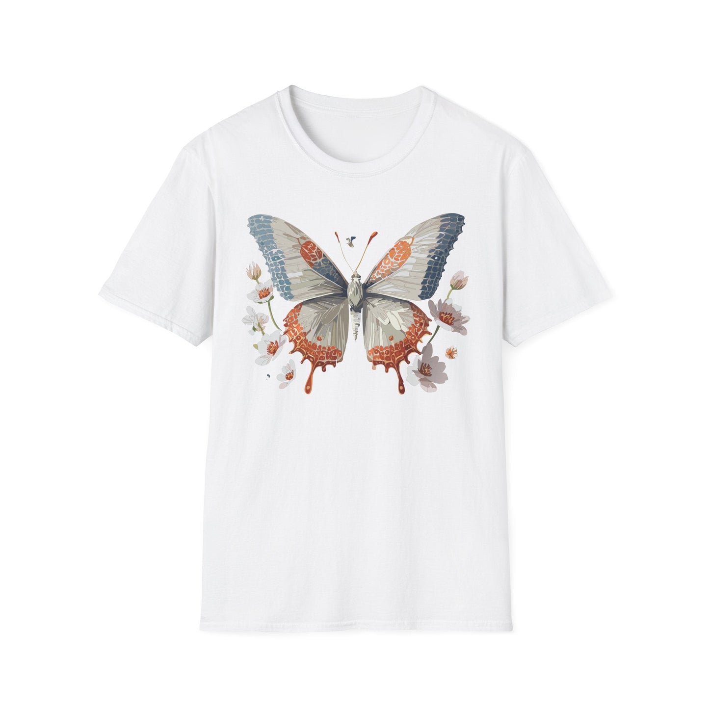 Butterfly Shirt Unisex Short Sleeve Cotton Tee Monarch Design For Men Women Comfort