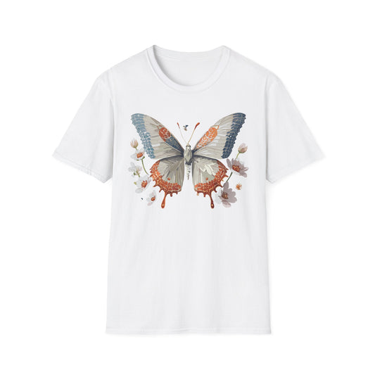 Butterfly Shirt Unisex Short Sleeve Cotton Tee Monarch Design For Men Women Comfort
