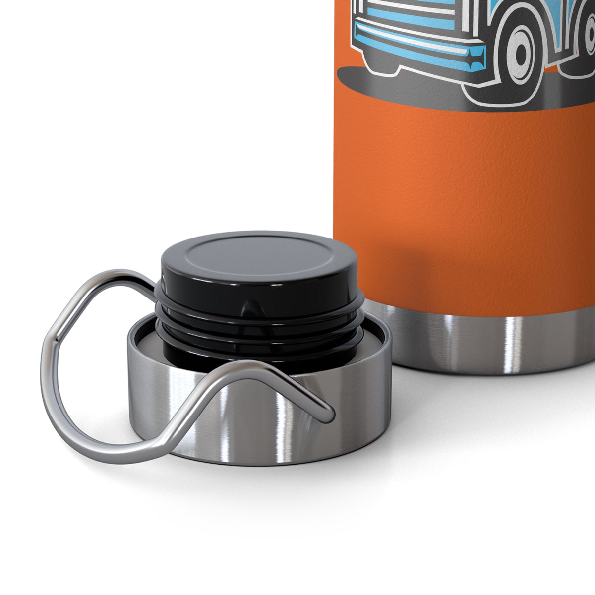22oz Copper Insulated Water Bottle with Cartoon Design - CV95