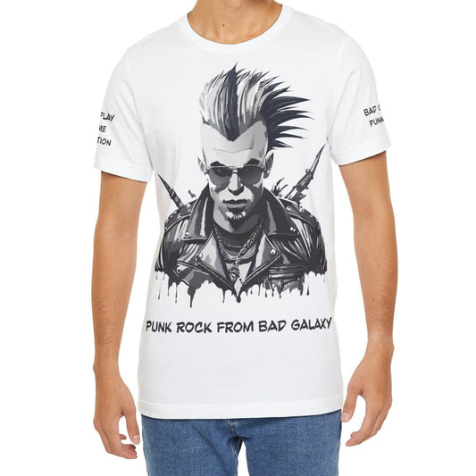 Punk Rock Tee Shirt From Bad Galaxy Made To Order 100 Percent Cotton Eco Friendly Inks USA
