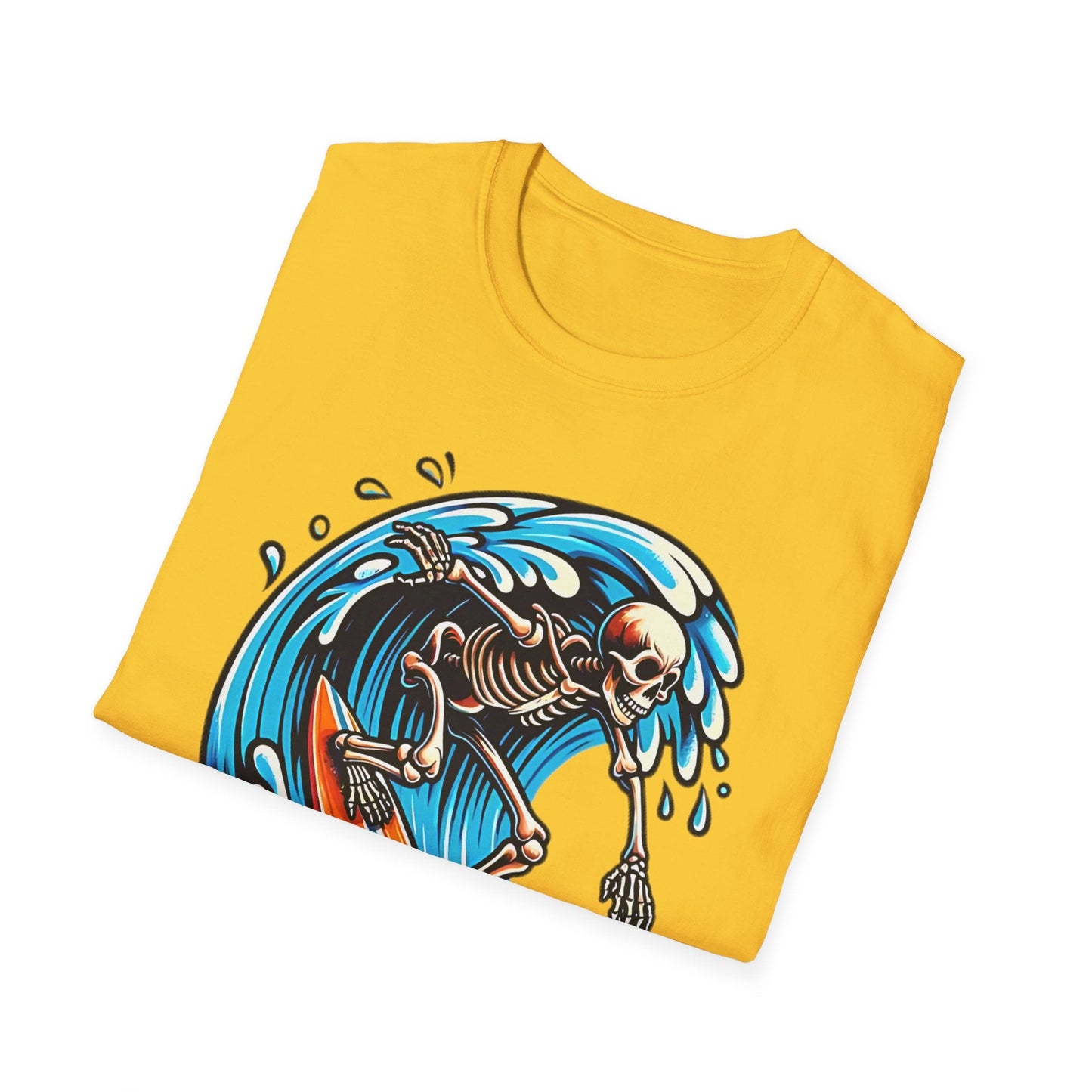 Skull Tee Shirt With Skeleton Art Design Unisex Gildan Softstyle 64000 Ring Spun Cotton Tee