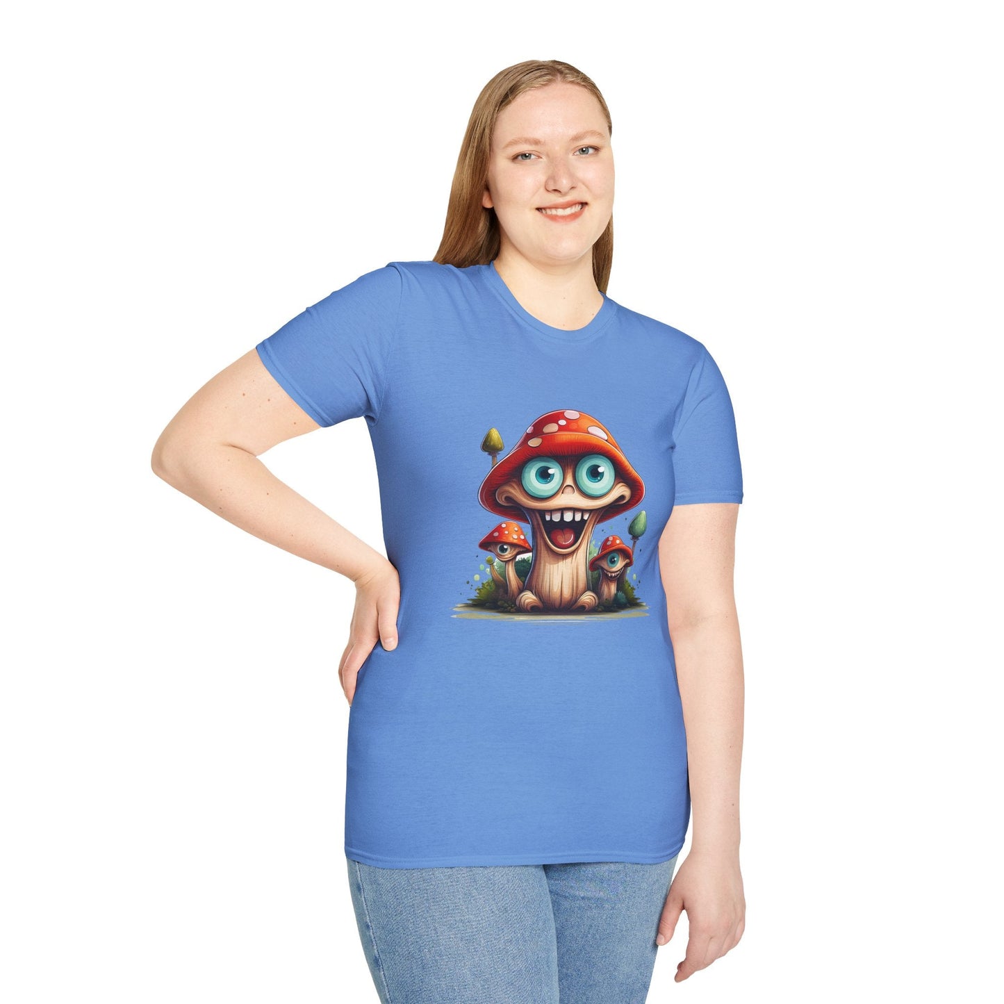 Mashroom Tee Shirt Unisex Funny Mushroom Design Softstyle Tee One Hundred Percent Ring Spun Cotton