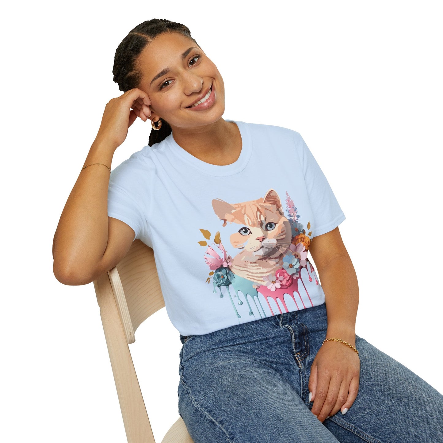 Cat Shirt Unisex Kitten Tee Softstyle Gildan 64000 Cotton Tee