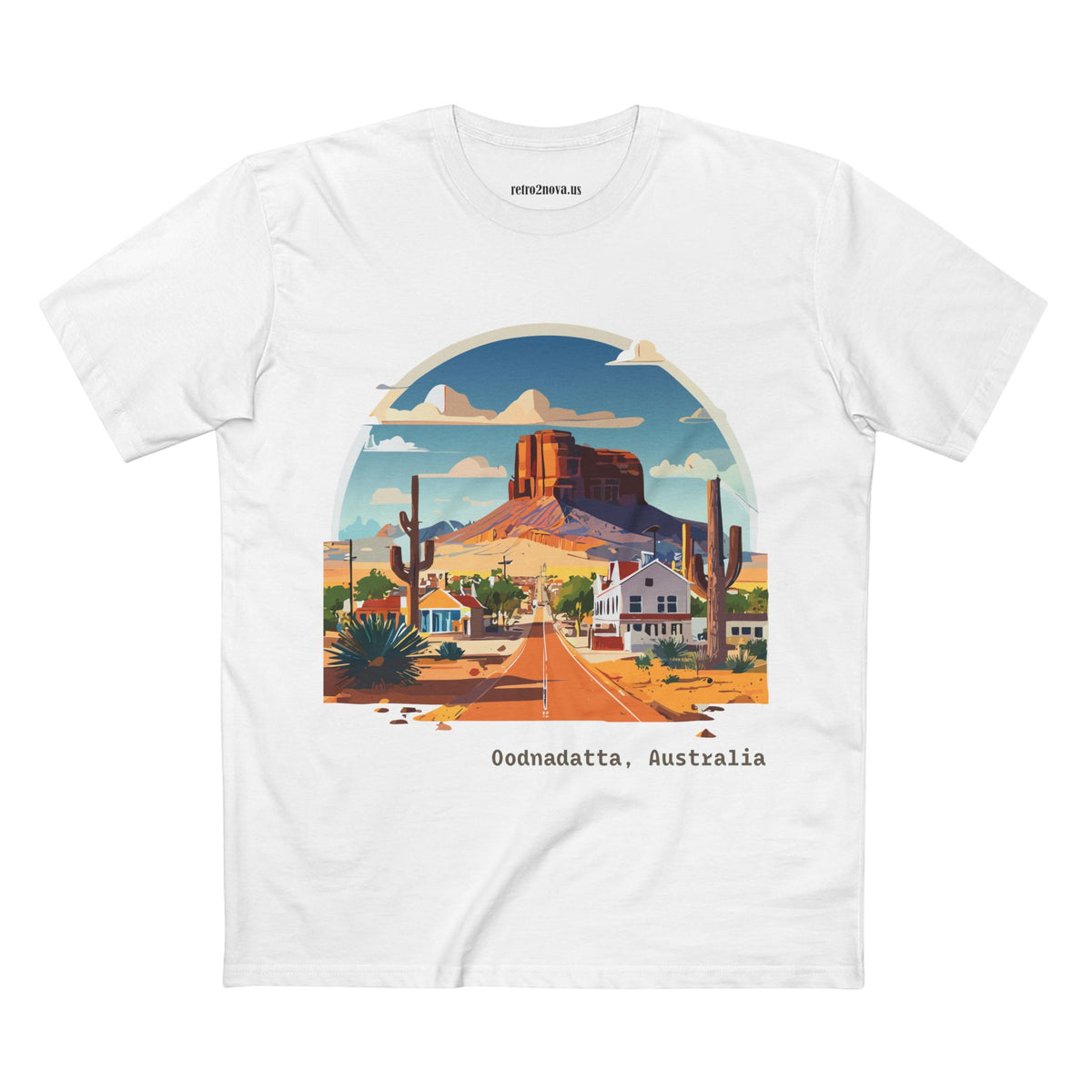 Oodnadatta Outback Landscape Tee | Australian Roadhouse Desert Scene